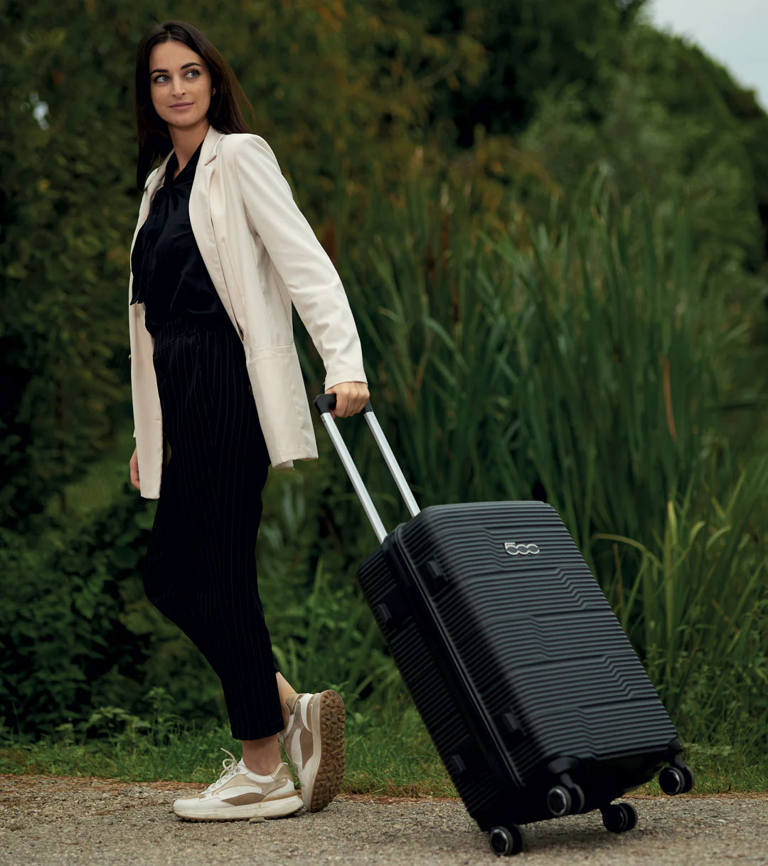 500 Set di 3 Valigie Trolley da Viaggio S/M/L - Colore Bianco - Image 4