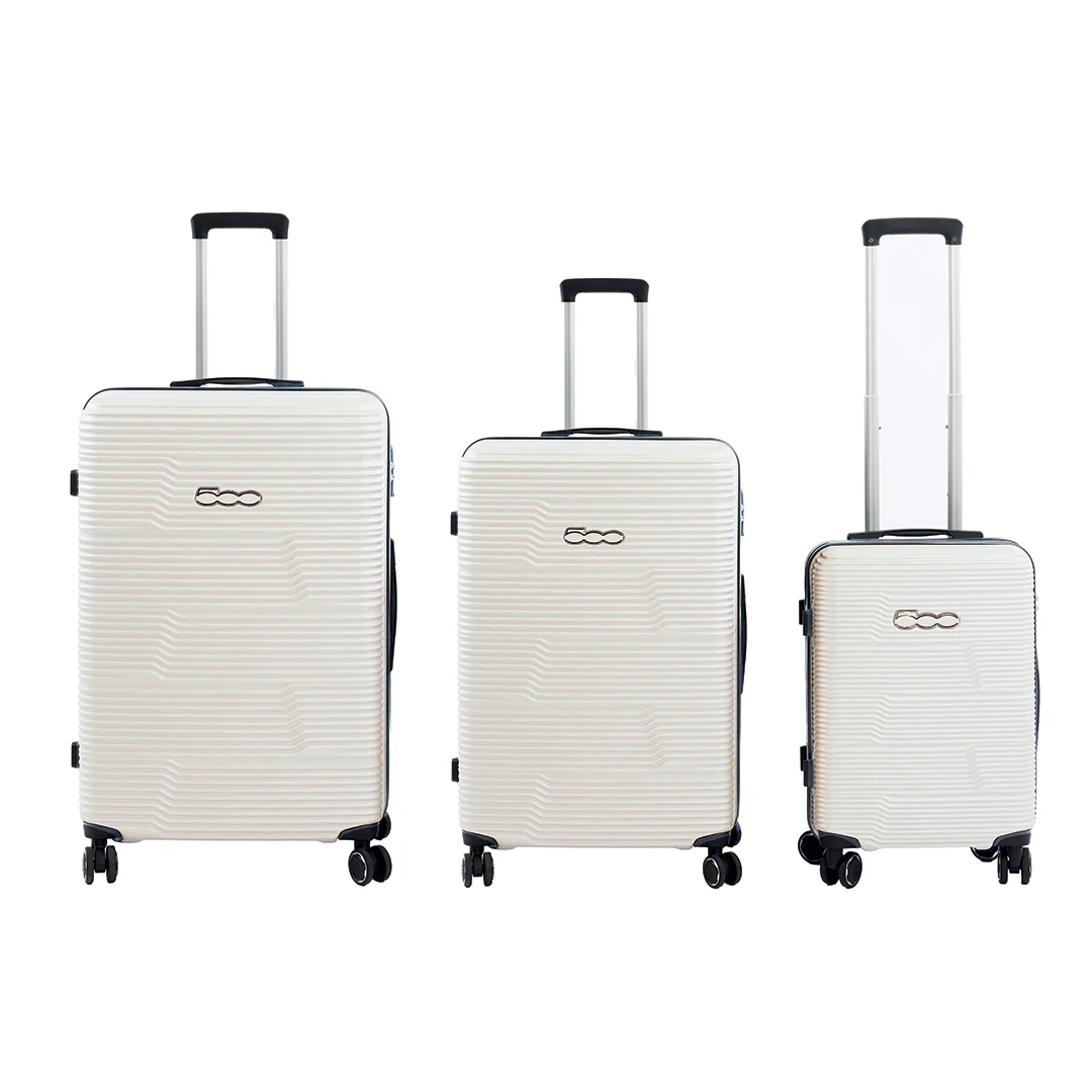 500 Set di 3 Valigie Trolley da Viaggio S/M/L - Colore Bianco - Image 5