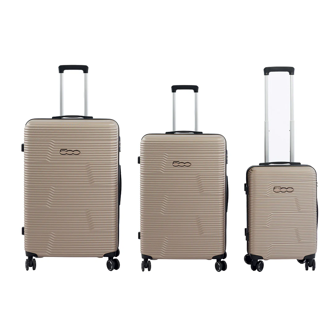500 Set di 3 Valigie Trolley da Viaggio S/M/L - Colore Champagne - Image 5