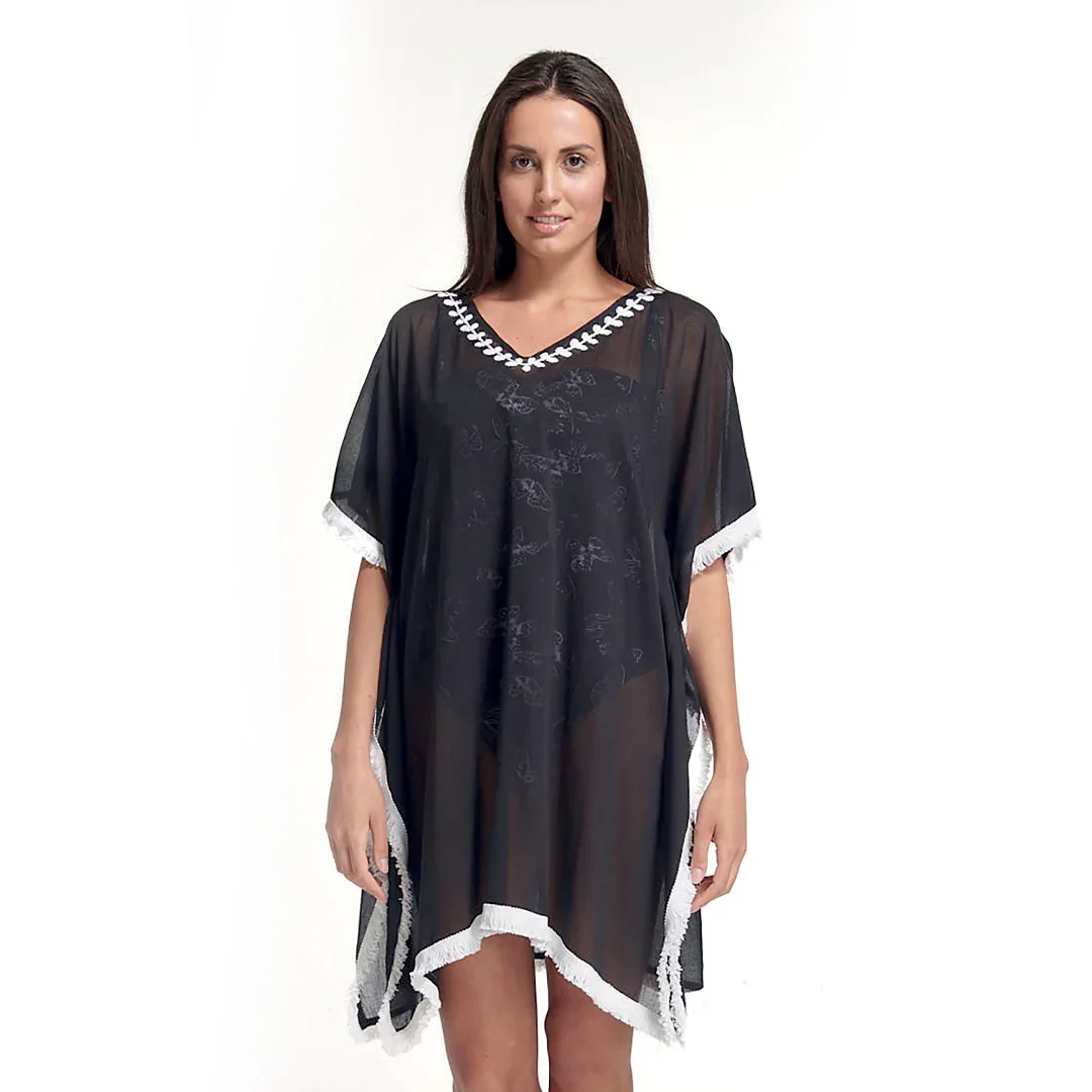 Caftano Malena Black Fashion Nero