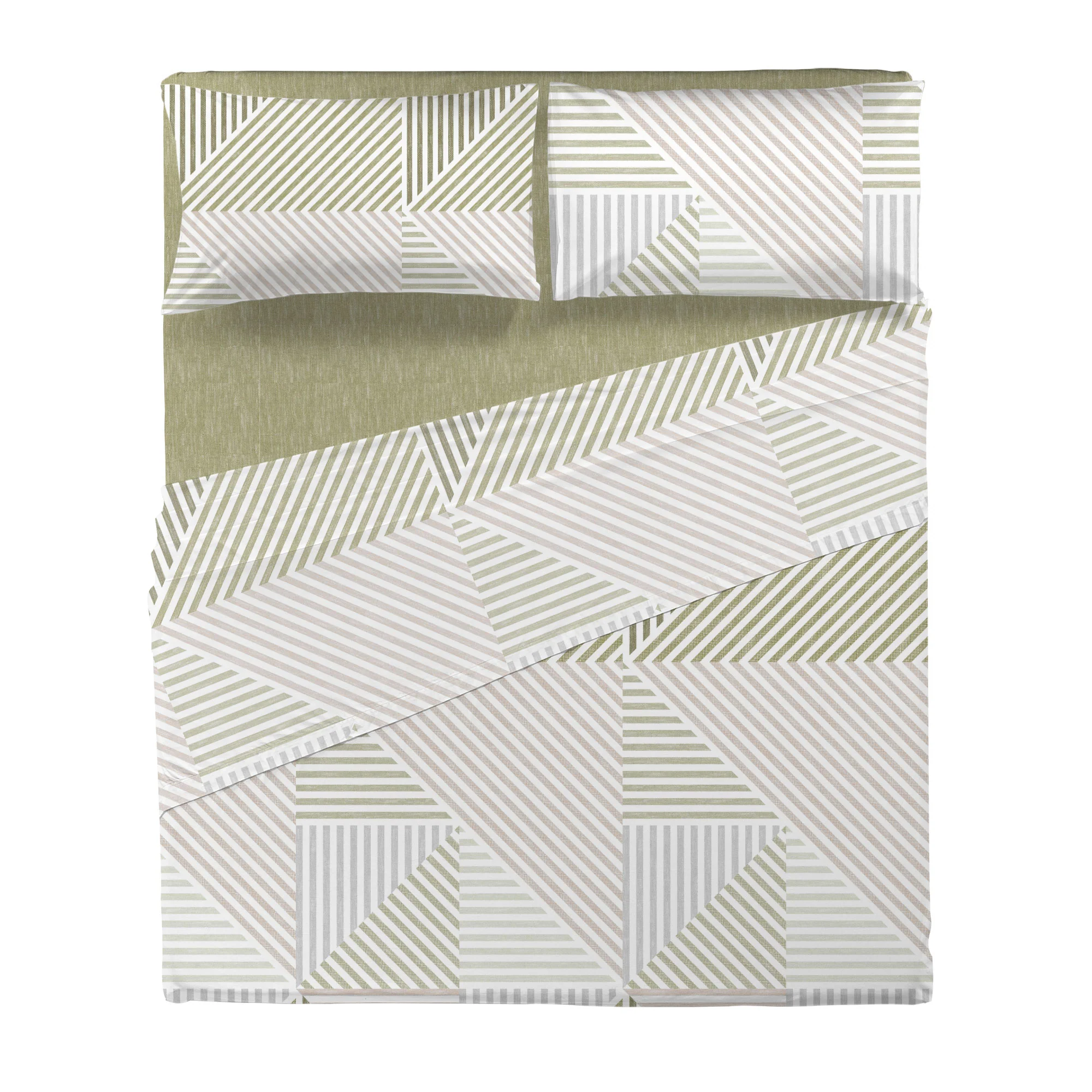 Completo Letto Matrimoniale con Stampa Atelier - Fantasia Ramsey Green - Image 3