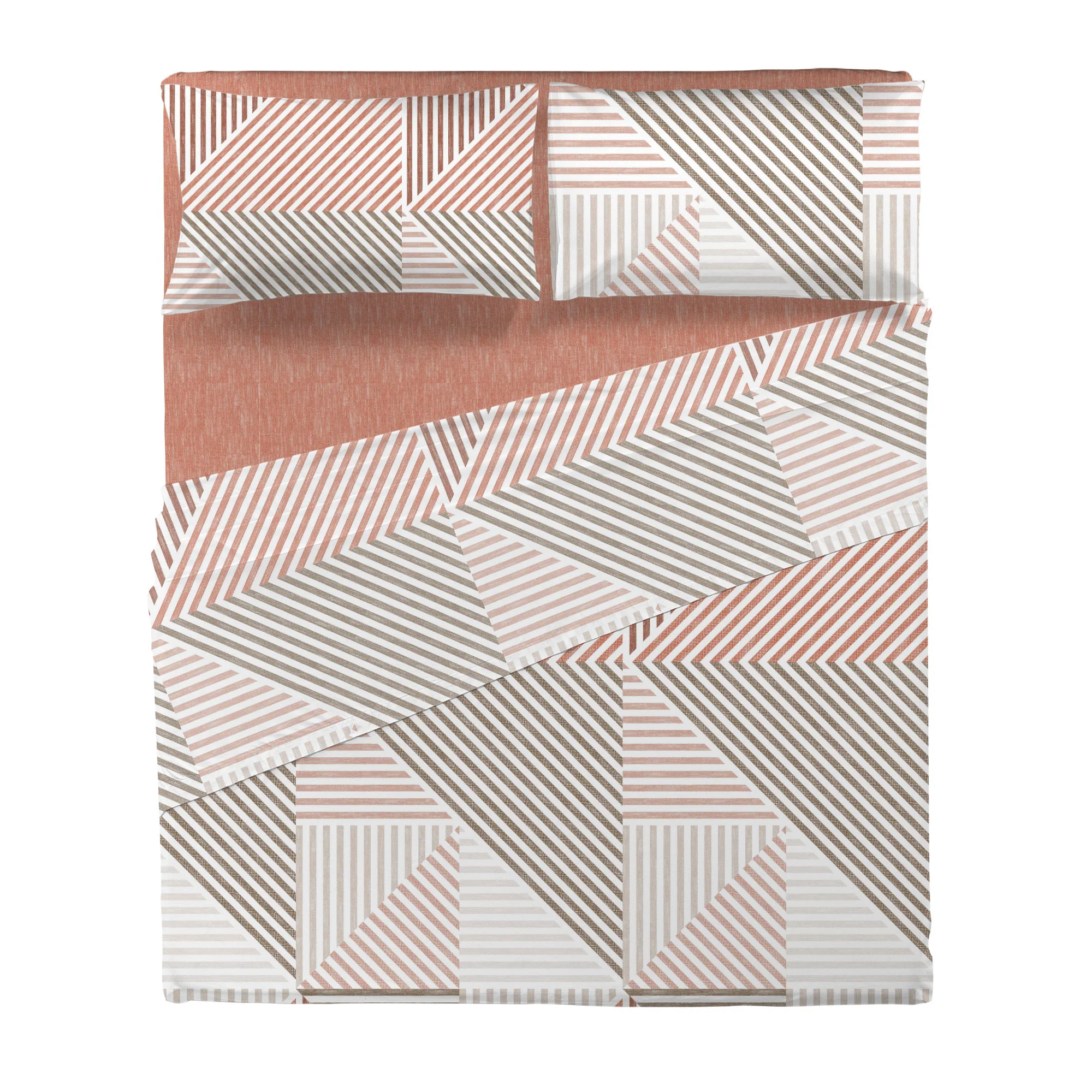 Completo Letto Matrimoniale con Stampa Atelier - Fantasia Ramsey Rust - Image 3