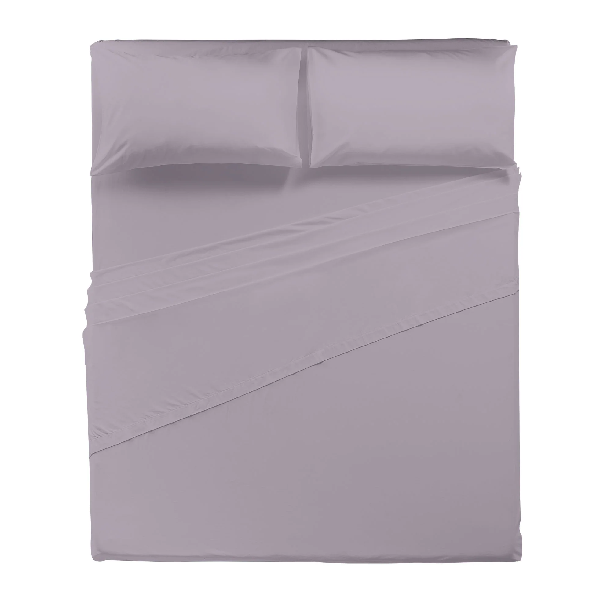 Completo Letto Matrimoniale in Cotone Atelier Fragrance Tinta Unita Lilac - Image 3