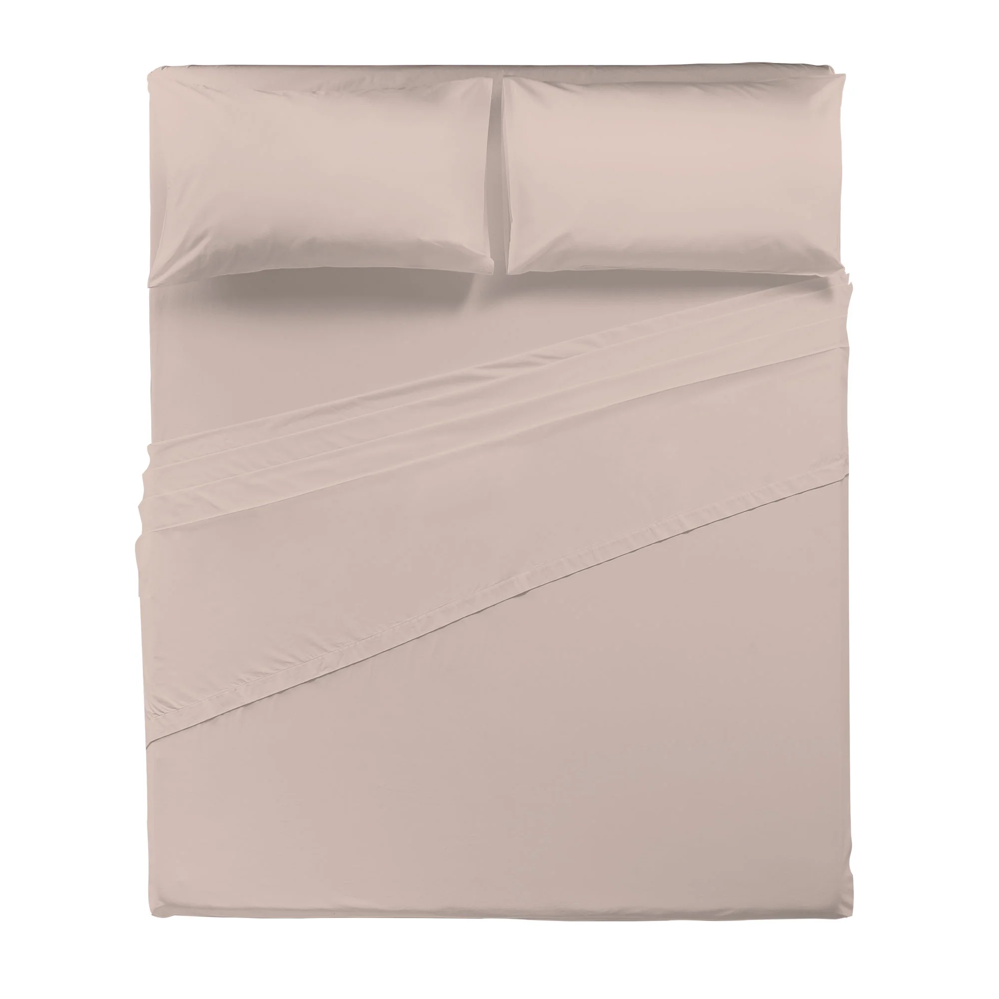 Completo Letto Matrimoniale in Cotone Atelier Fragrance Tinta Unita Powder Pink - Image 3