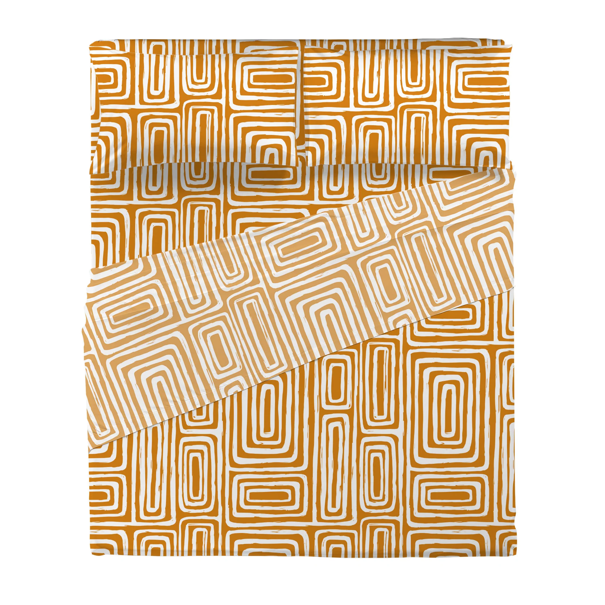 Completo Letto Matrimoniale in Cotone con Stampa Danjel Rust - Image 3