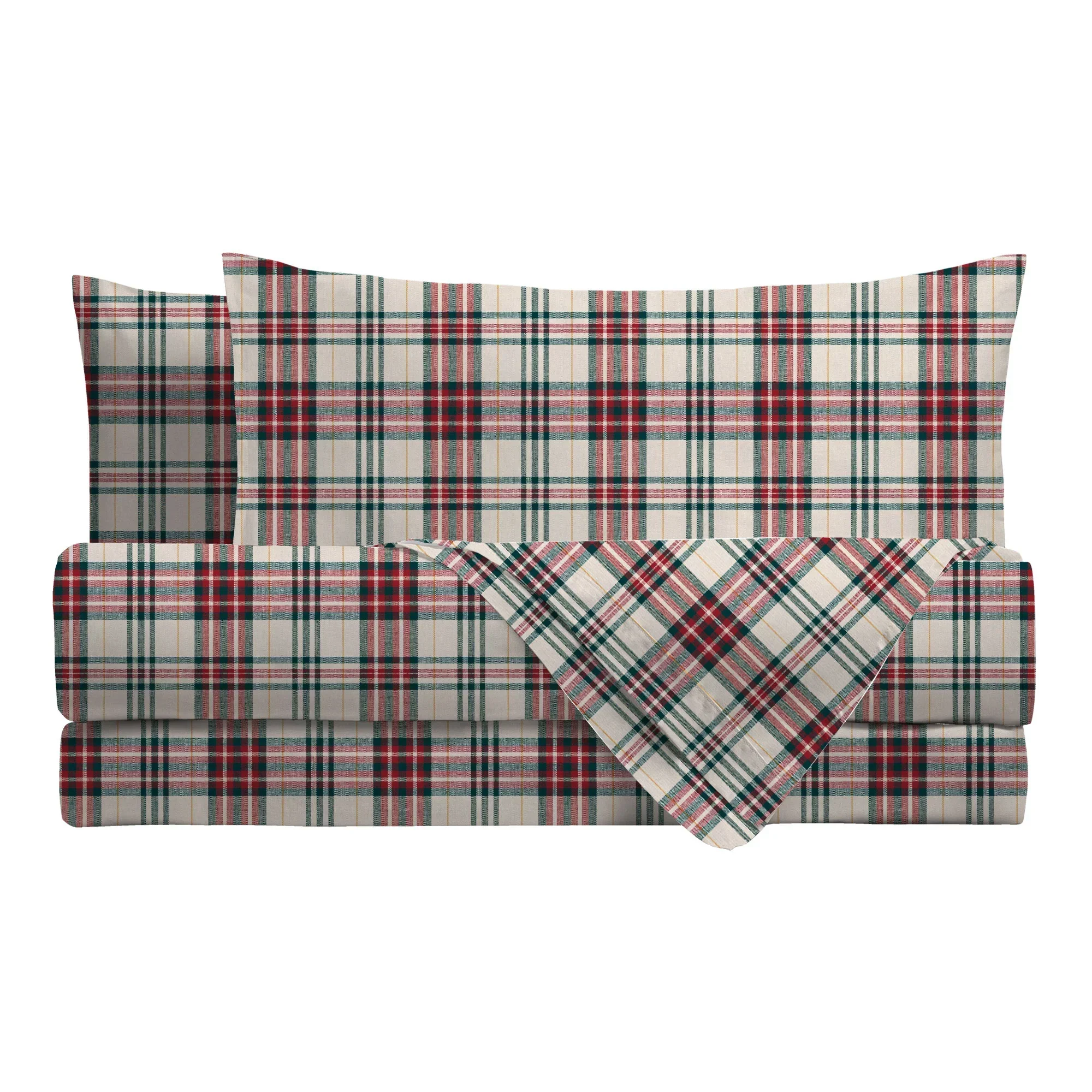 Completo Letto Matrimoniale in Cotone con Stampa - Fantasia Dolomites Dream Kody Cream