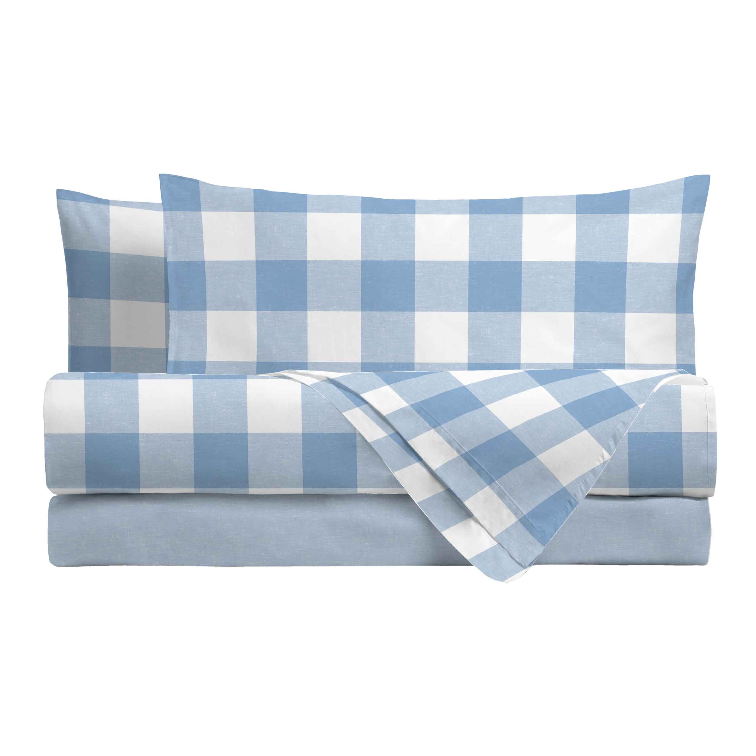 Completo Letto Matrimoniale in Cotone con Stampa - Fantasia Secret Garden Leonard Light Blue - Image 2
