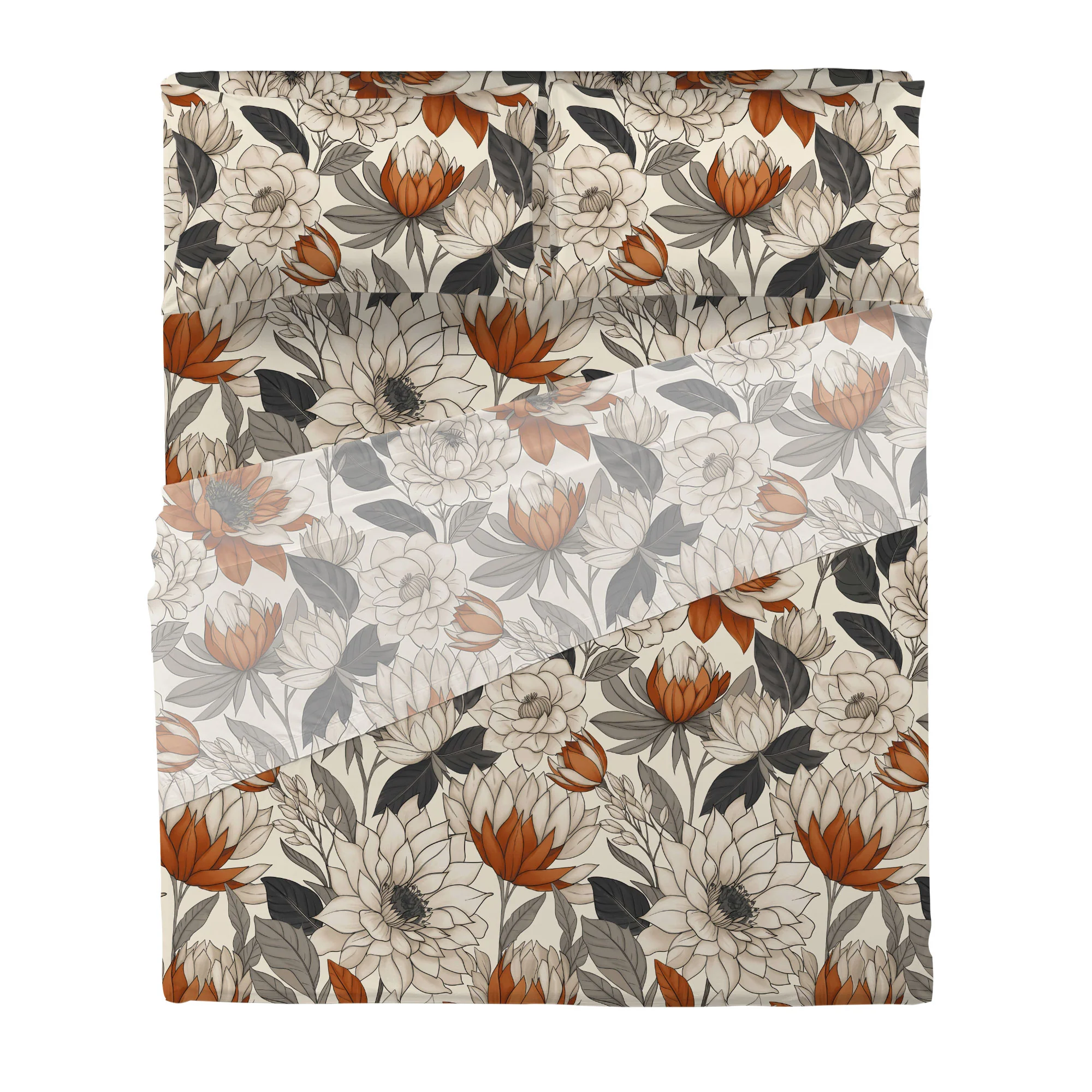 Completo Letto Matrimoniale Softy Yarn con Stampa - Fantasia Colette Beige - Image 3