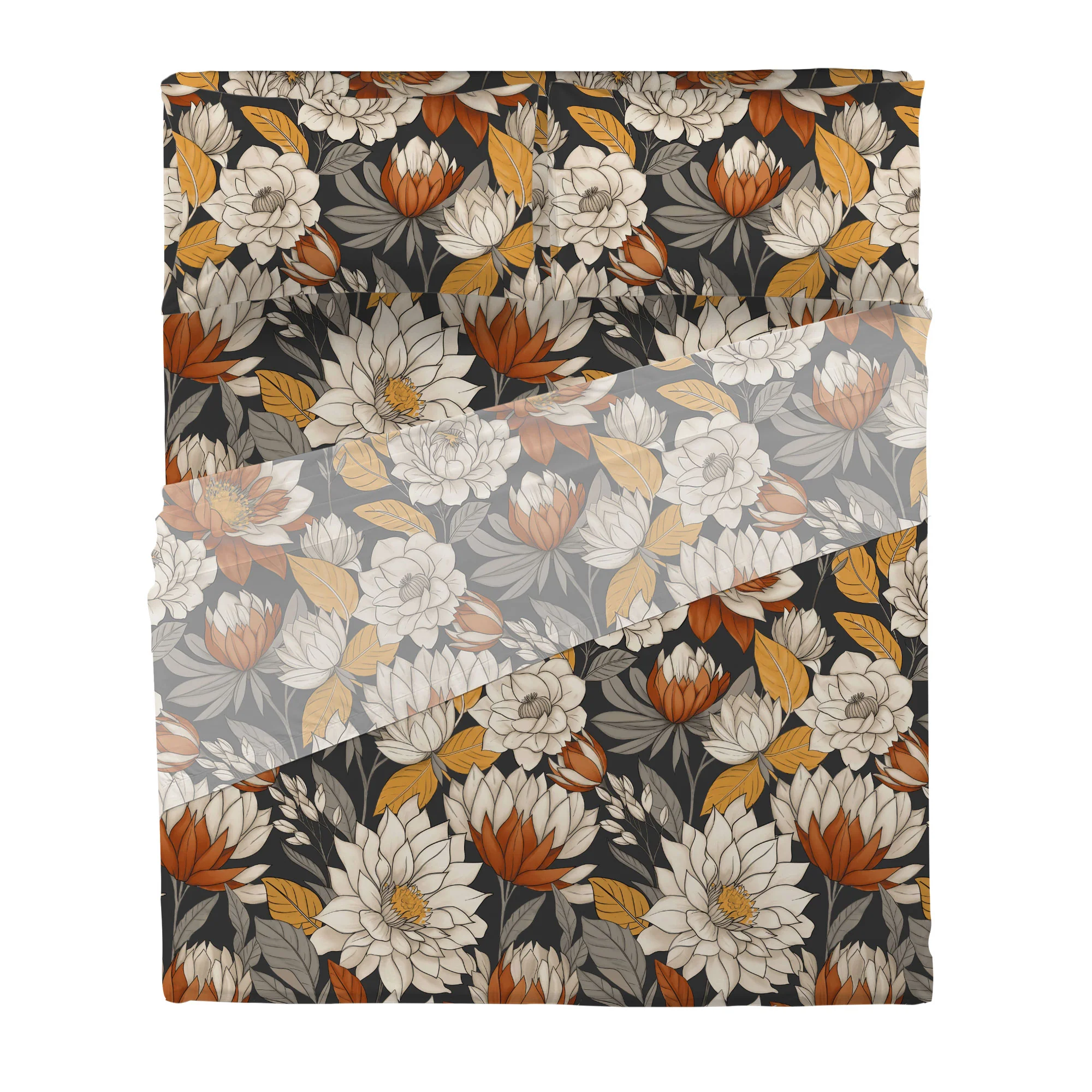 Completo Letto Matrimoniale Softy Yarn con Stampa - Fantasia Colette Dark Grey - Image 3