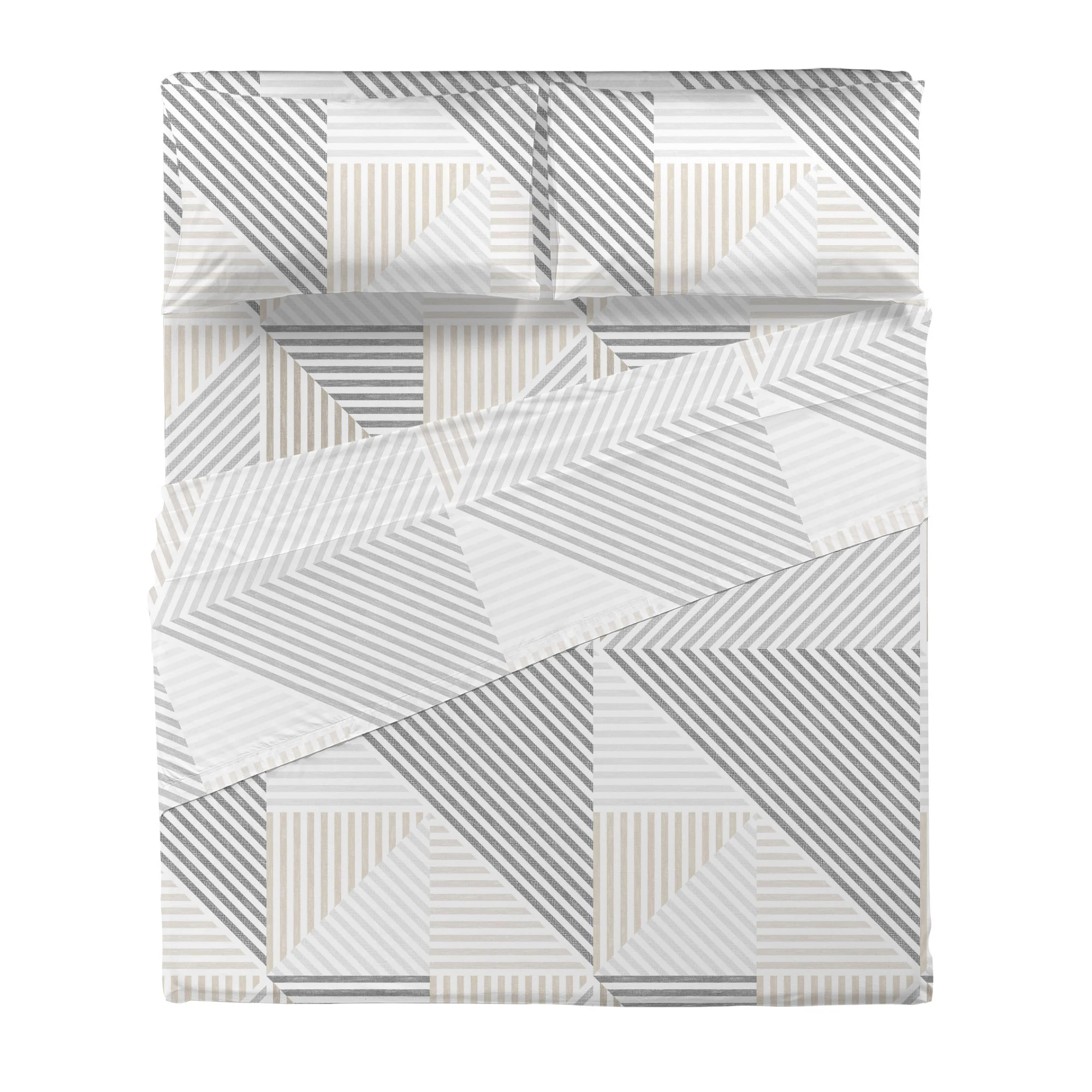 Completo Letto Matrimoniale Softy Yarn con Stampa - Fantasia Ramsey Grey - Image 3