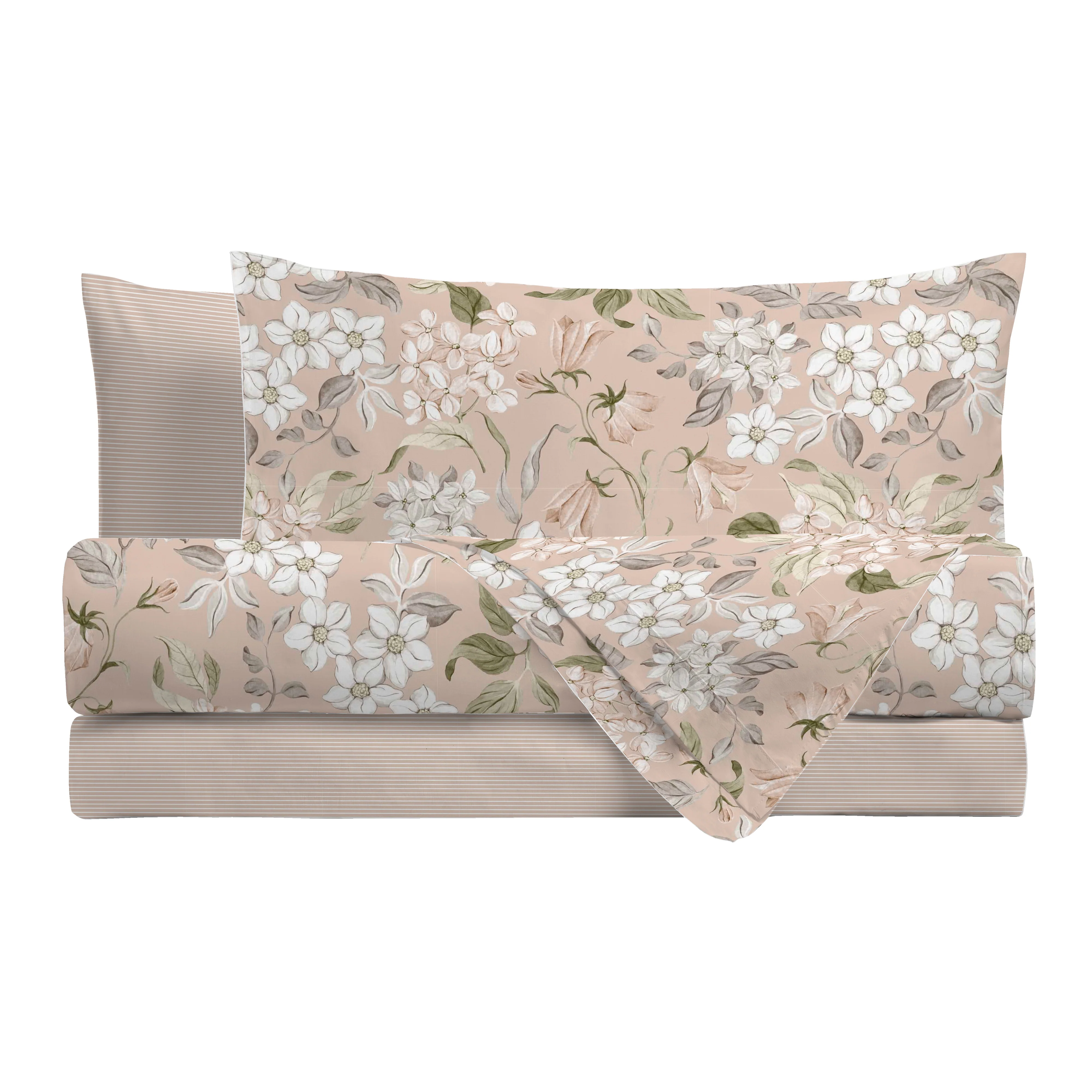 Completo Letto Piazza e Mezza con Stampa Atelier - Fantasia Blair Beige