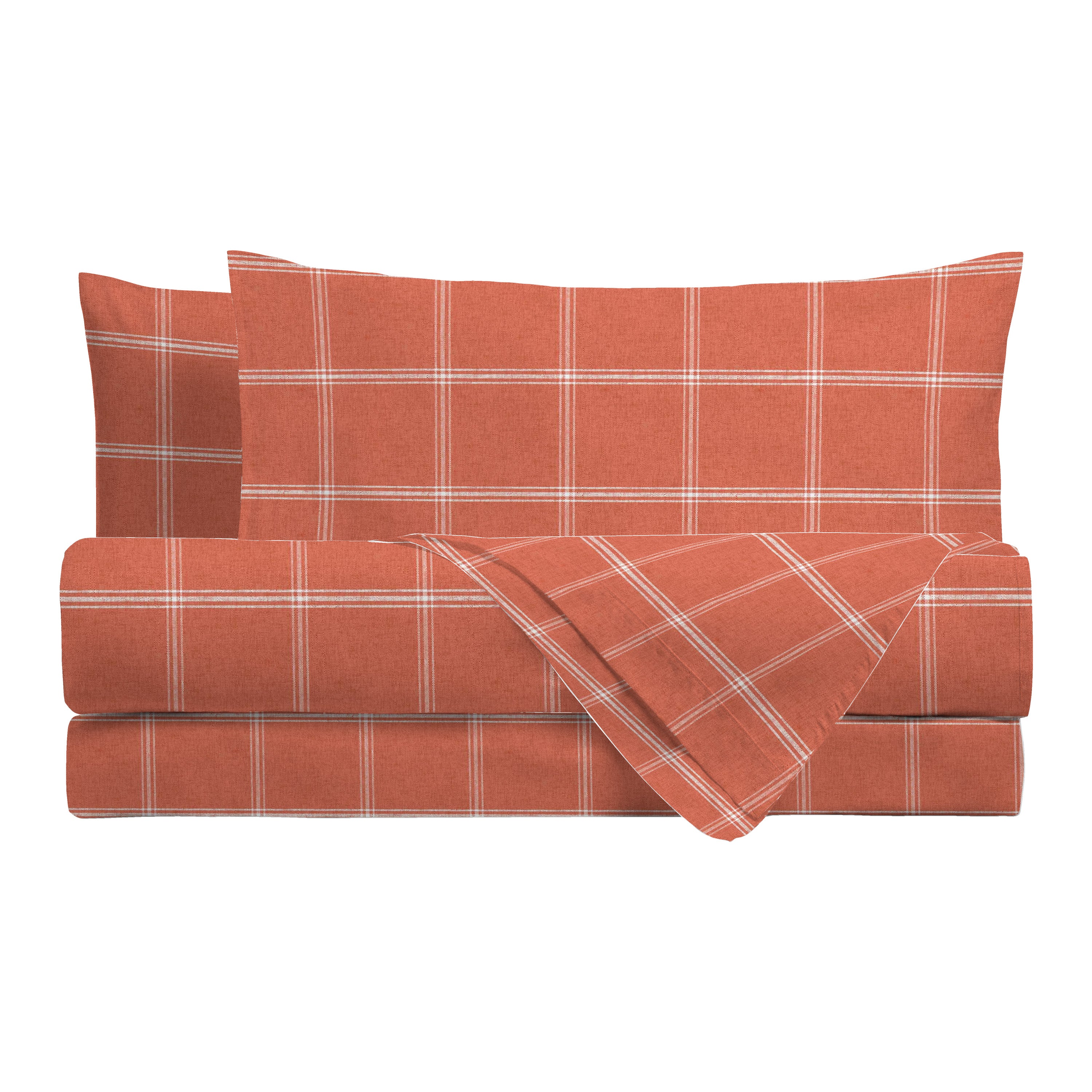 Completo Letto Piazza e Mezza con Stampa Atelier - Fantasia Efrem Rust