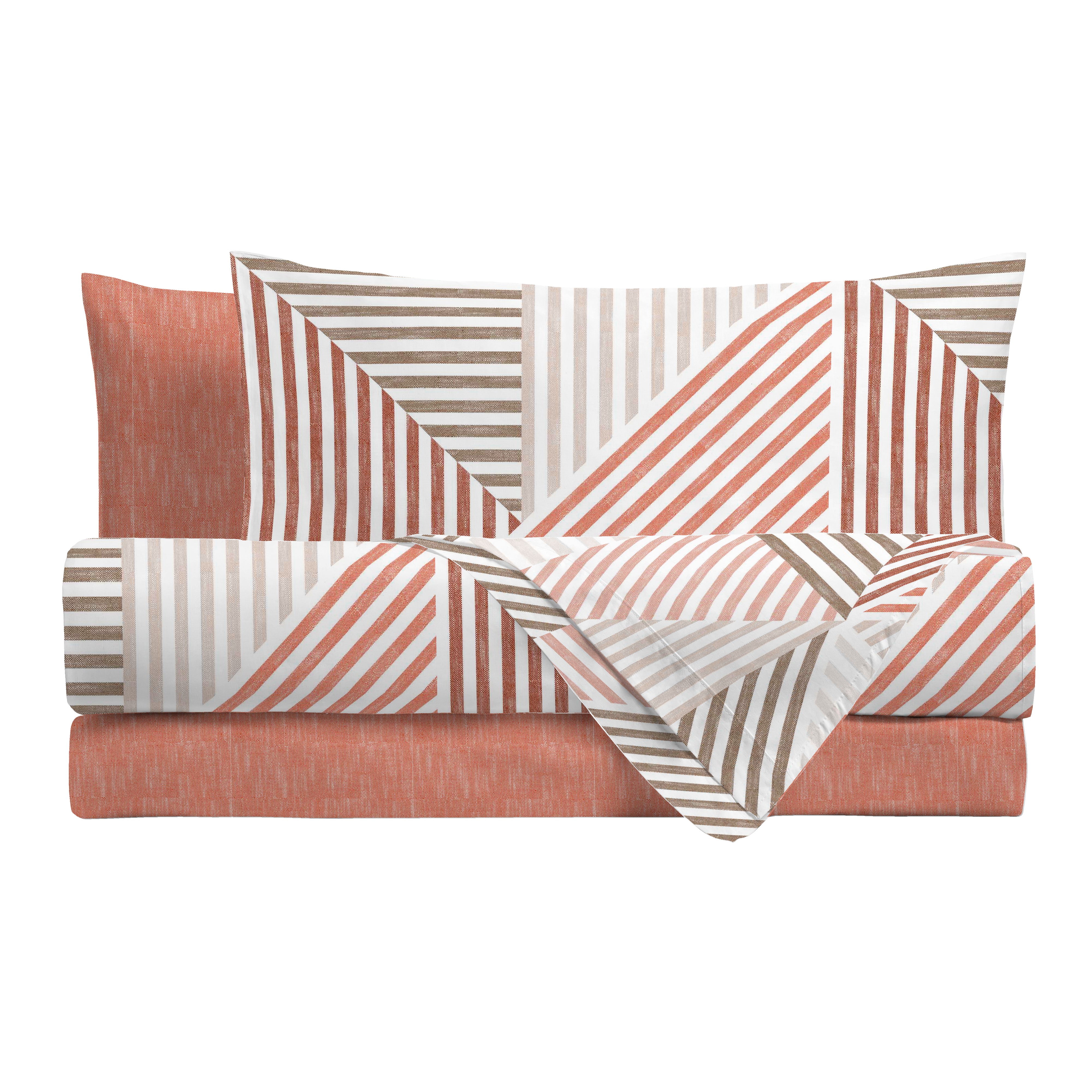 Completo Letto Singolo con Stampa Atelier - Fantasia Ramsey Rust