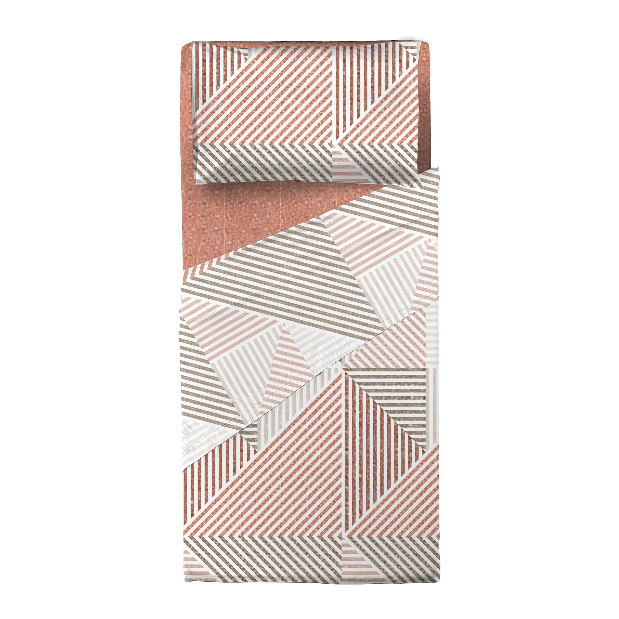 Completo Letto Singolo con Stampa Atelier - Fantasia Ramsey Rust - Image 2