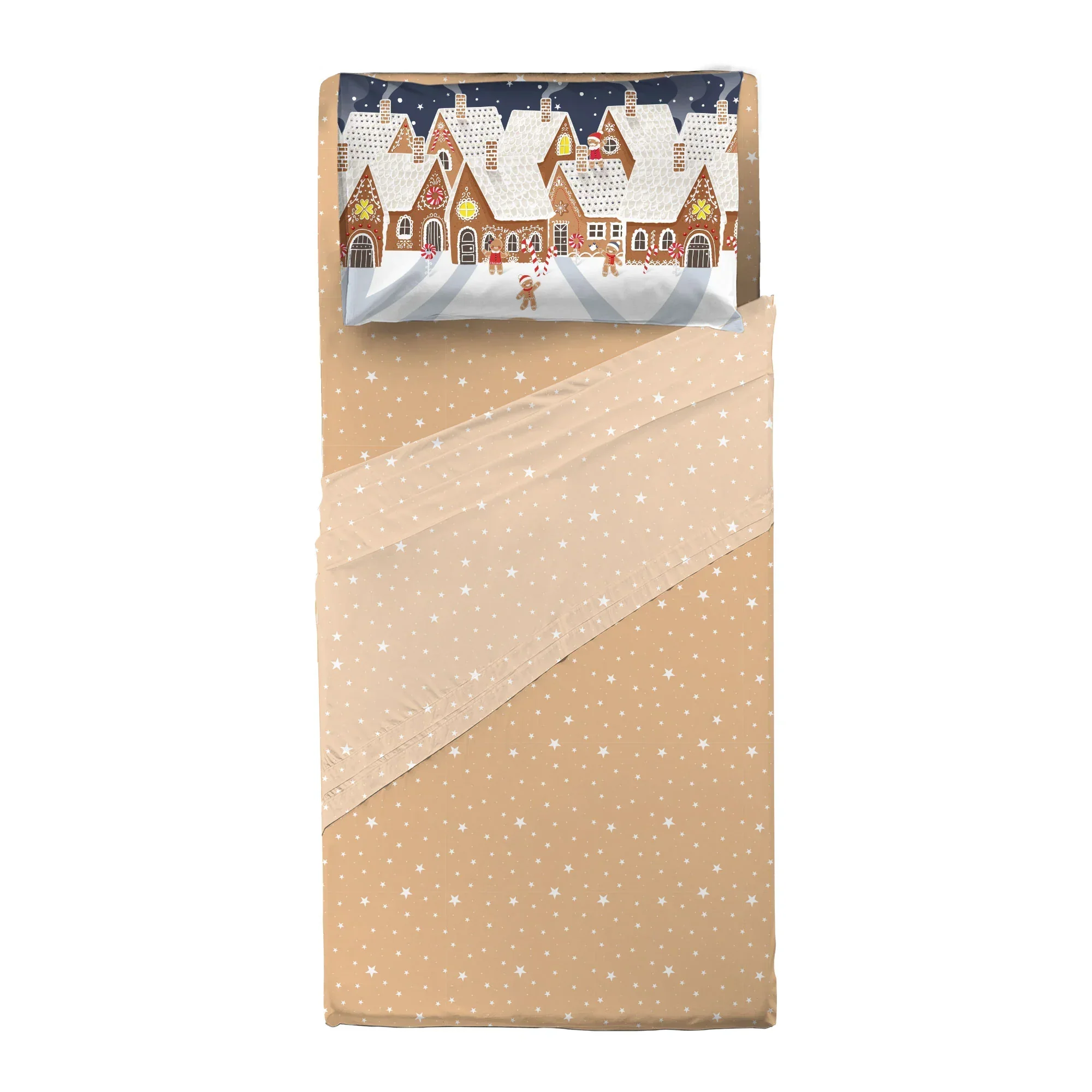 Completo Letto Singolo con Stampa Digitale - Fantasia Sierra Sugar Gingerbread Multicolor - Image 2