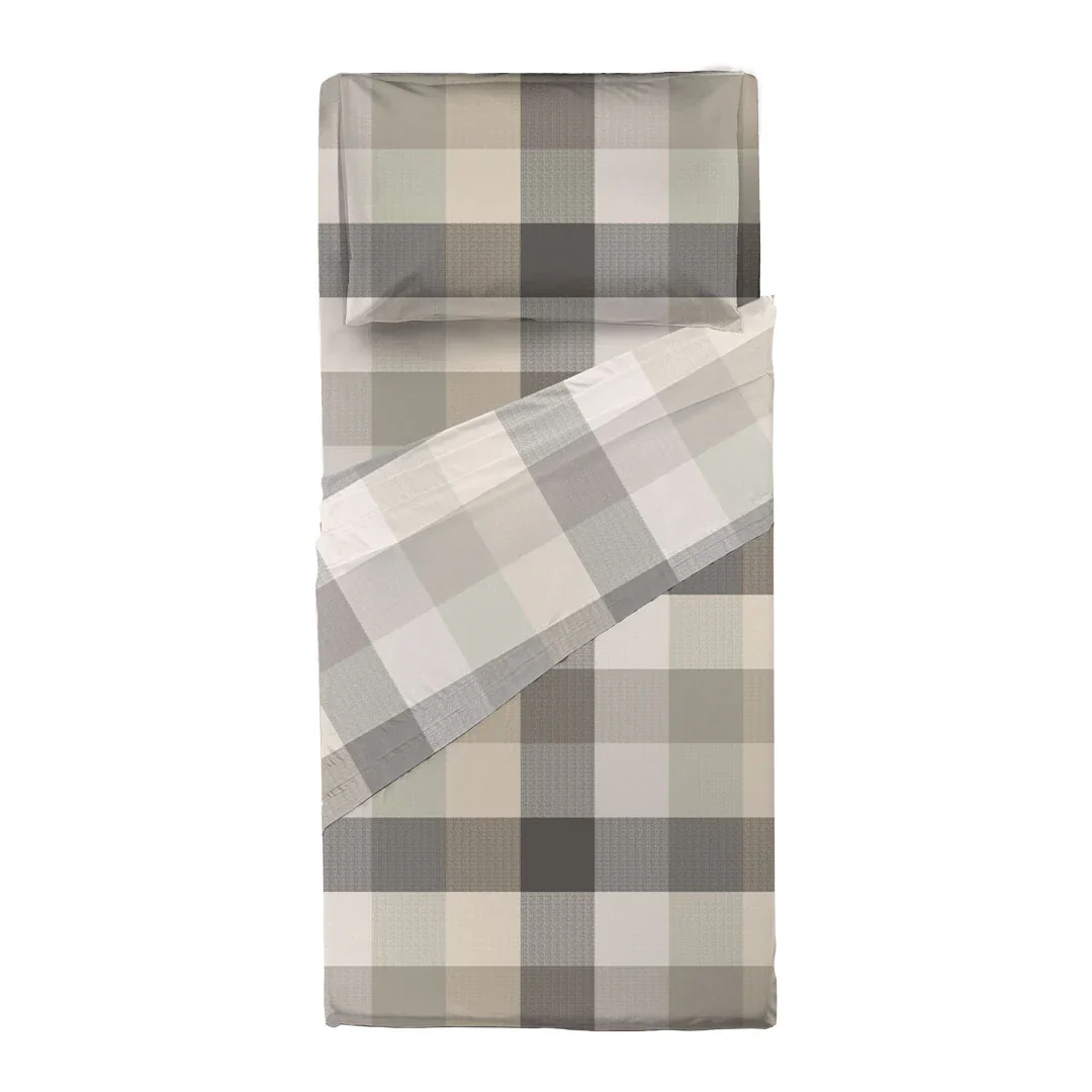 Completo Letto Singolo con Stampa - Fantasia Brandy Amaury Beige - Image 2