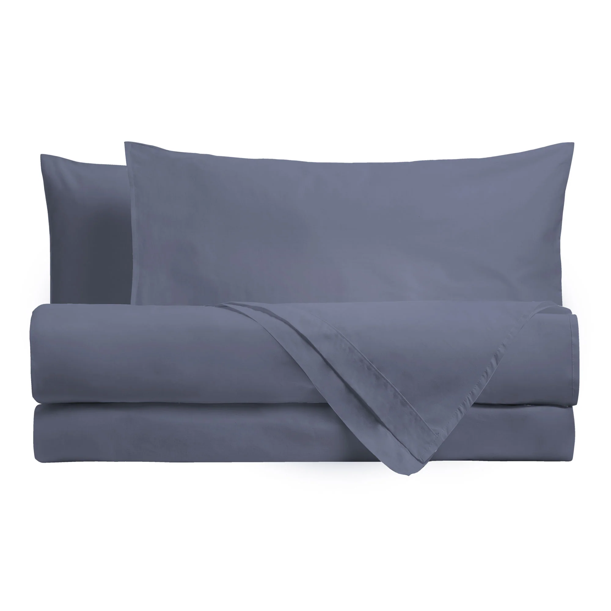 Completo Letto Singolo in Cotone Atelier Fragrance Tinta Unita Blue - Image 2