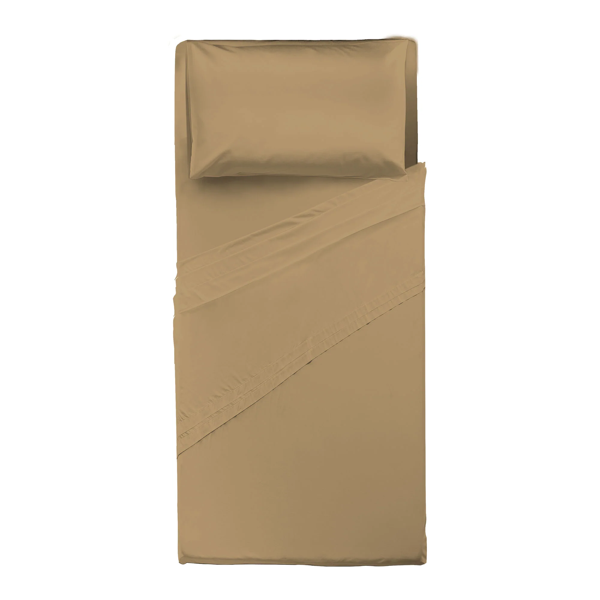 Completo Letto Singolo in Cotone Atelier Fragrance Tinta Unita Ochre - Image 3