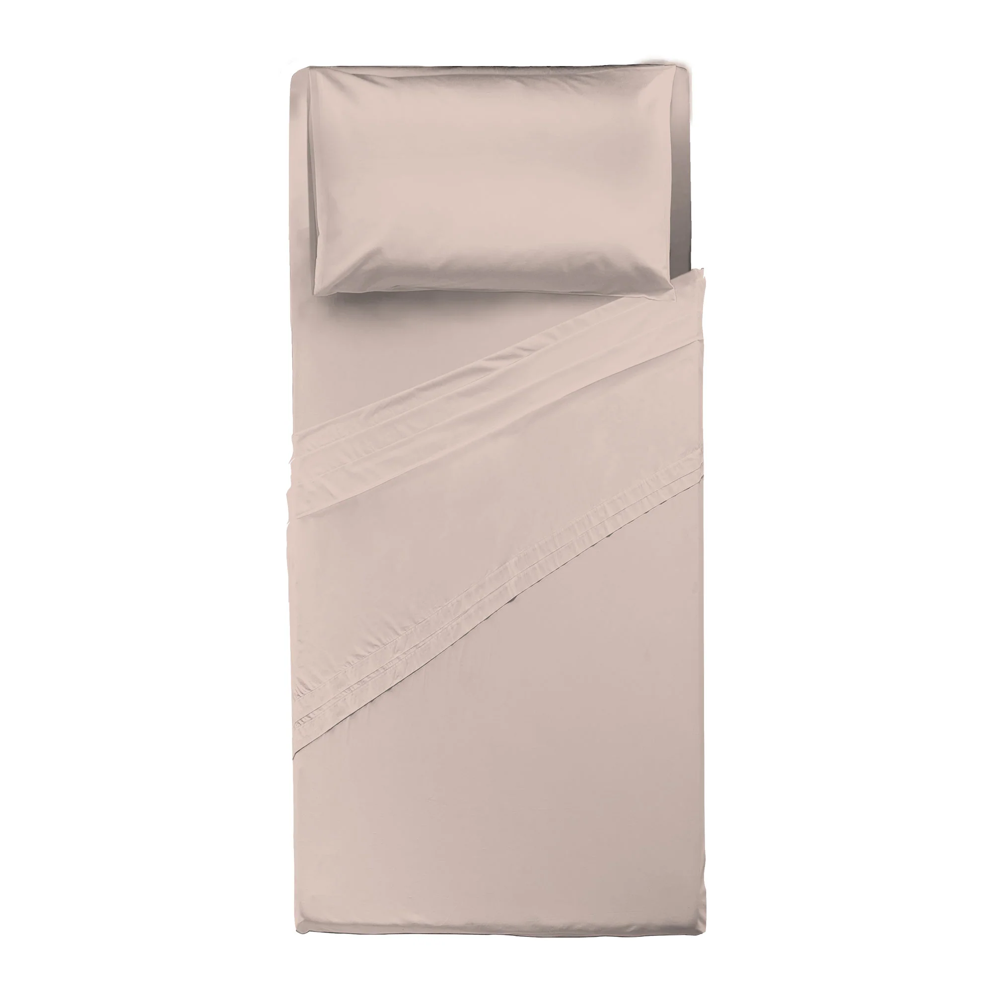 Completo Letto Singolo in Cotone Atelier Fragrance Tinta Unita Powder Pink - Image 3