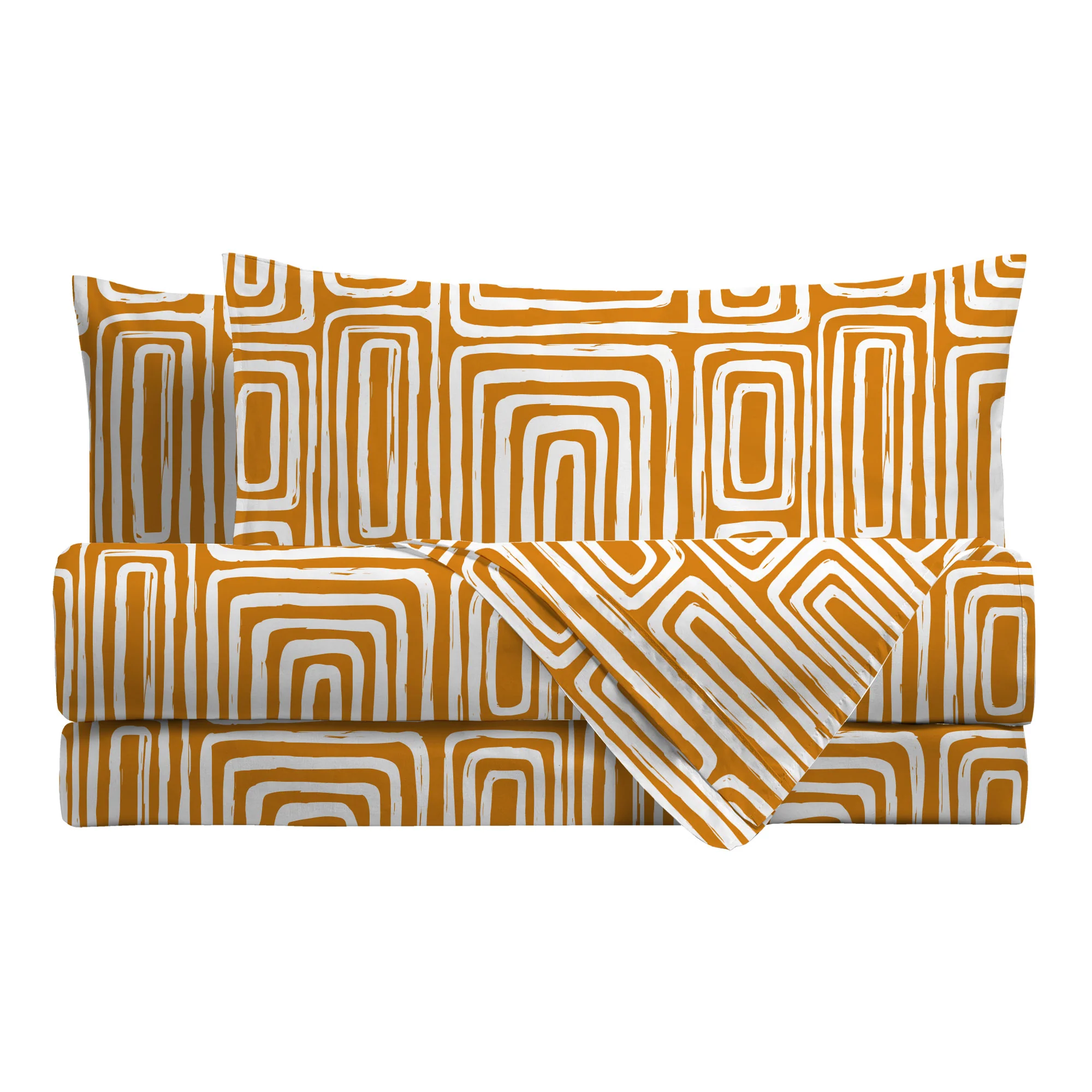 Completo Letto Singolo in Cotone con Stampa Danjel Rust - Image 2