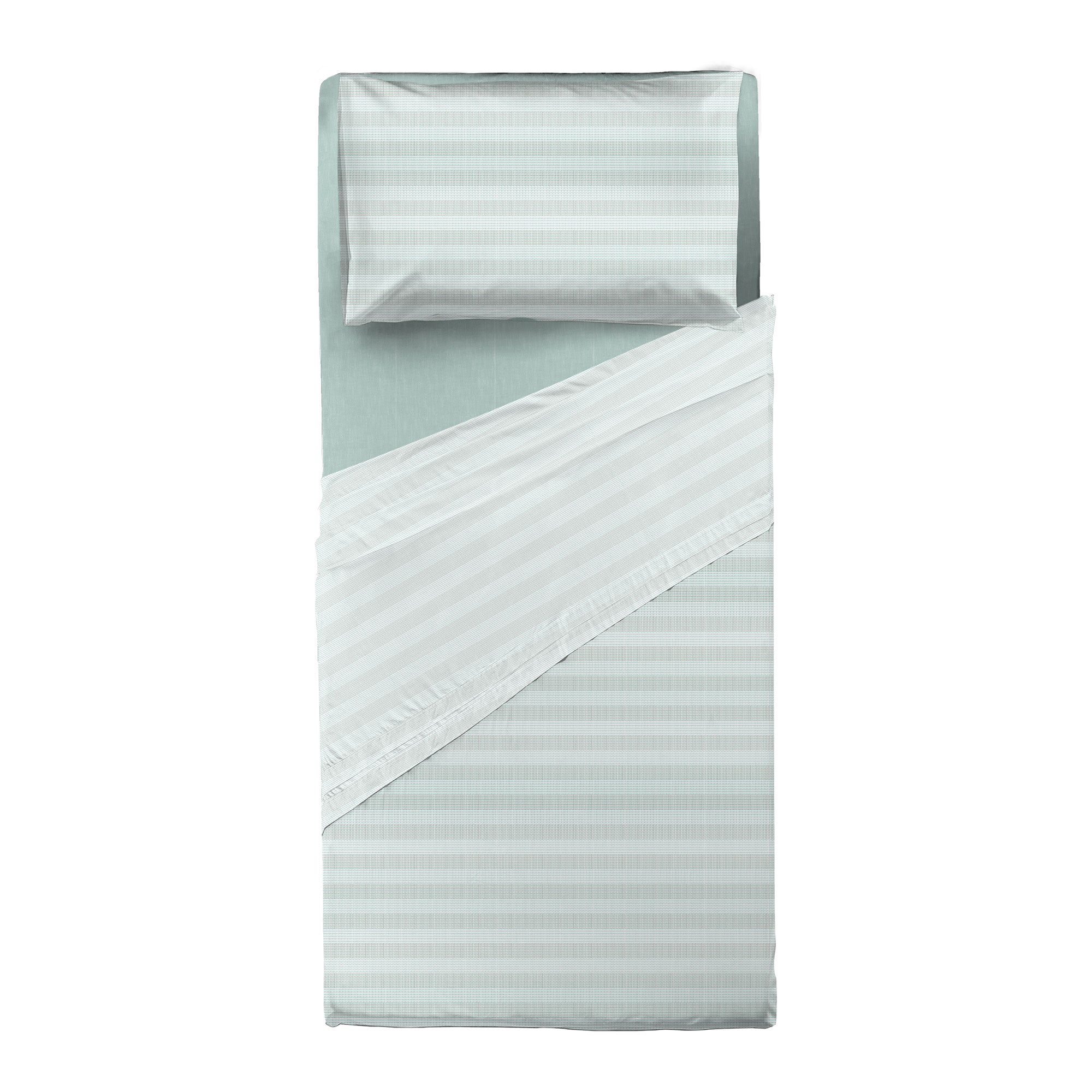 Completo Letto Singolo in Cotone con Stampa - Fantasia Fabrizio Aqua - Image 3