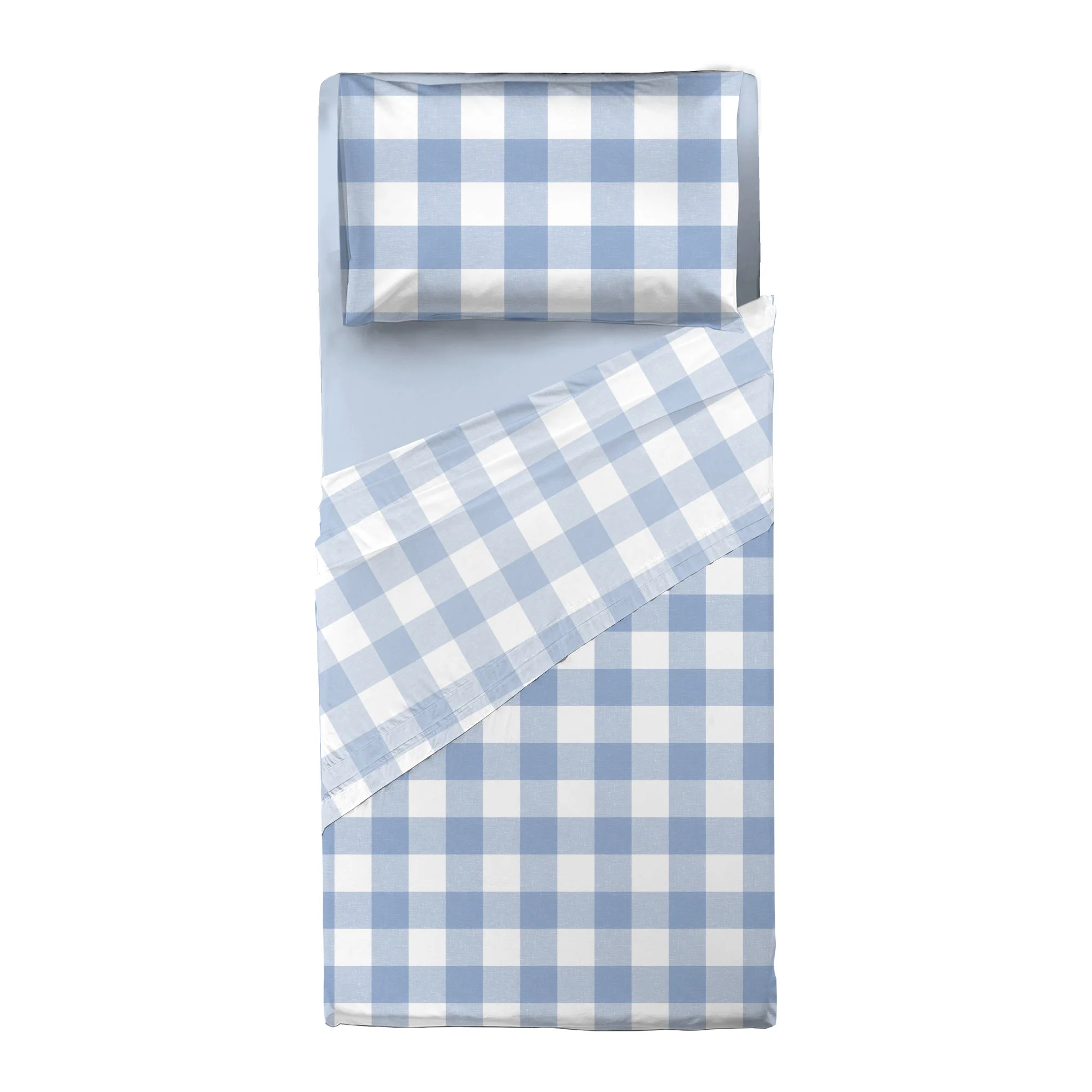 Completo Letto Singolo in Cotone con Stampa - Fantasia Secret Garden Leonard Light Blue - Image 2