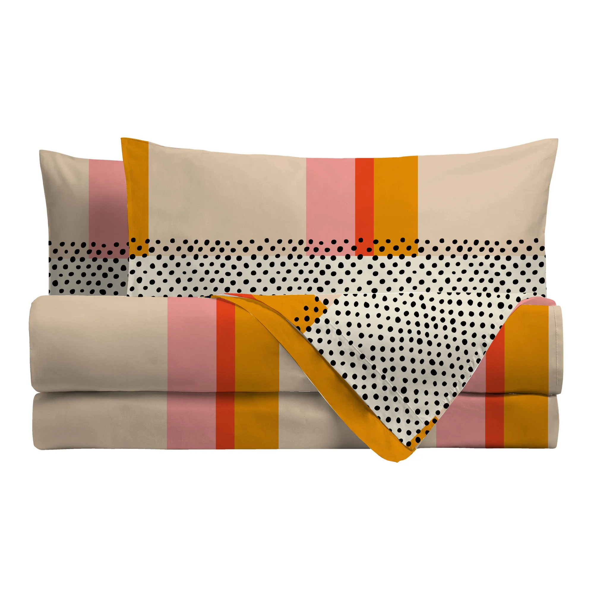 Completo Letto Singolo in Cotone con Stampa Kiljan Multicolor - Image 2