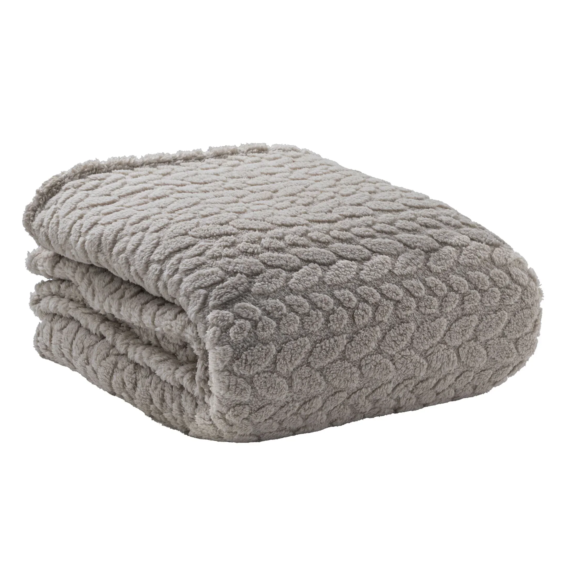 Coperta 150x200 cm Cognac Brandy Tinta Unita Grigio