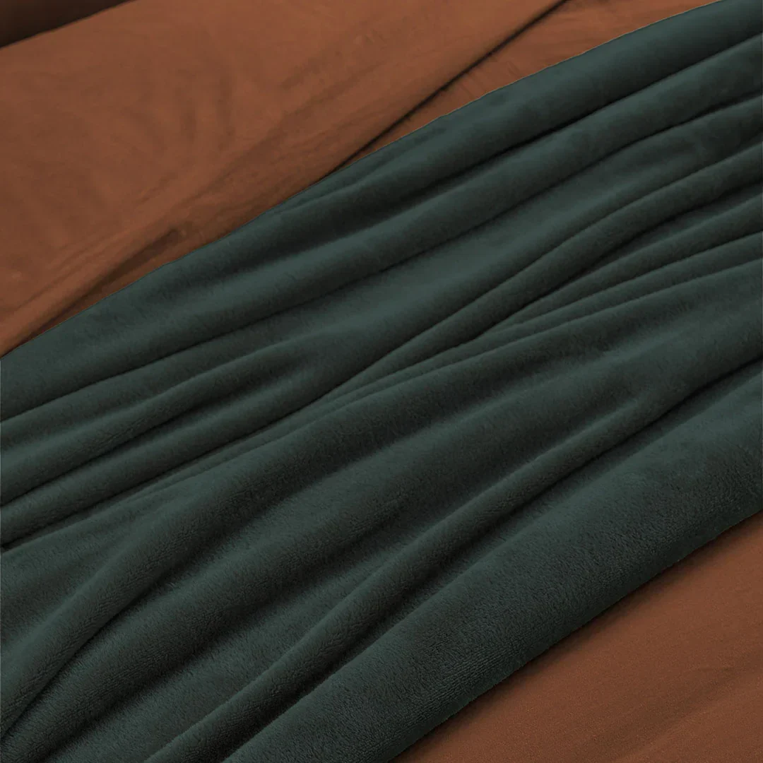 Coperta 150x200cm Whisky Tinta Unita Ottanio - Image 3