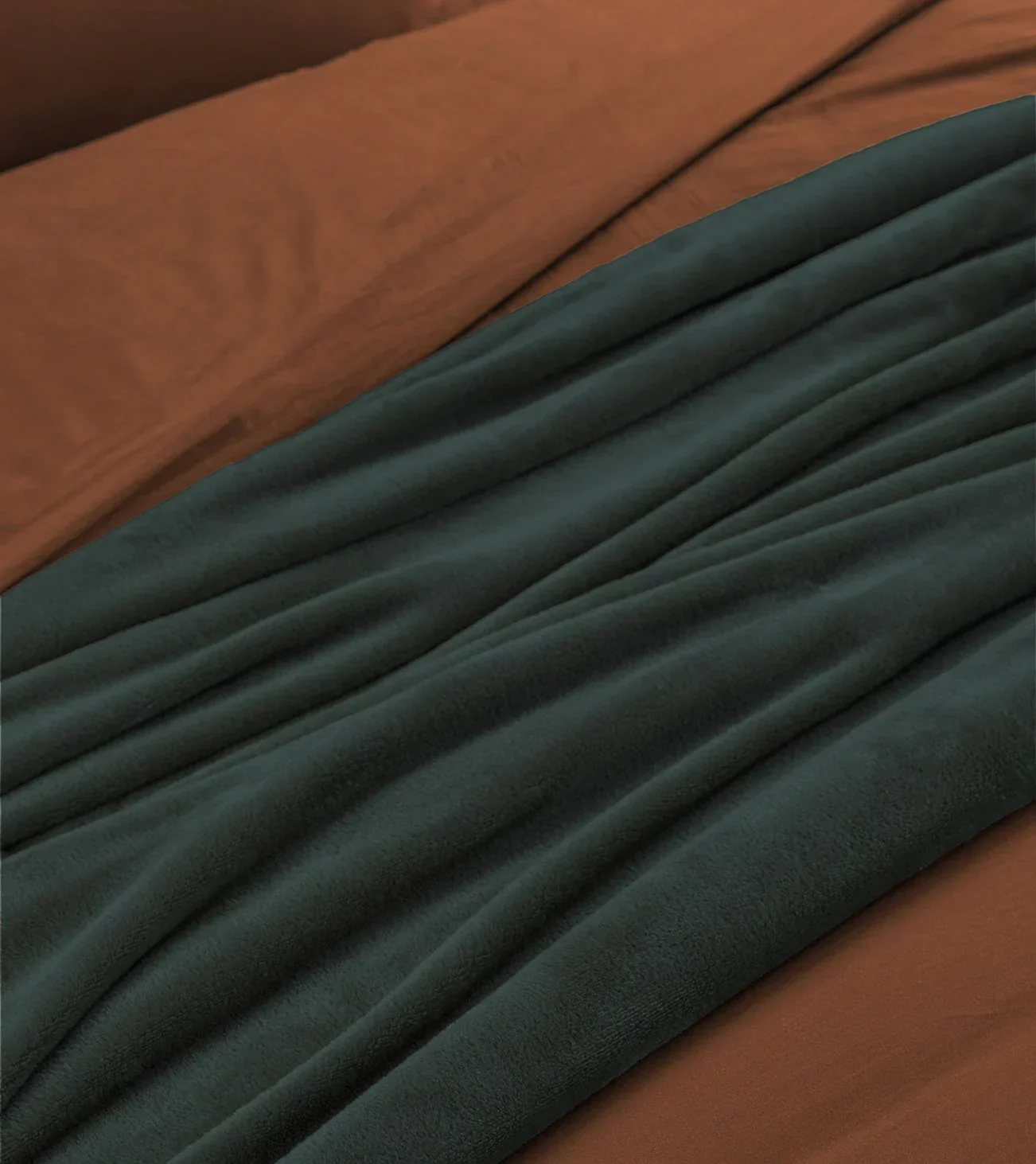 Coperta 250x200cm Whisky Tinta Unita Rust - Image 2