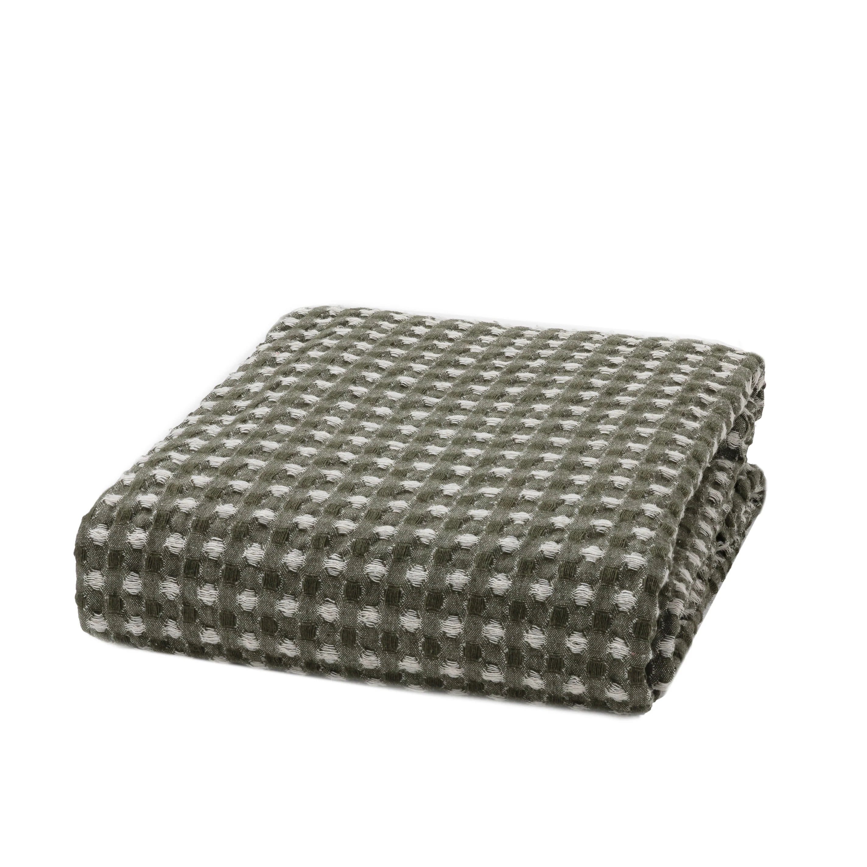 Coperta Nido D'Ape cm 150x200 Tinta Unita Olive Green