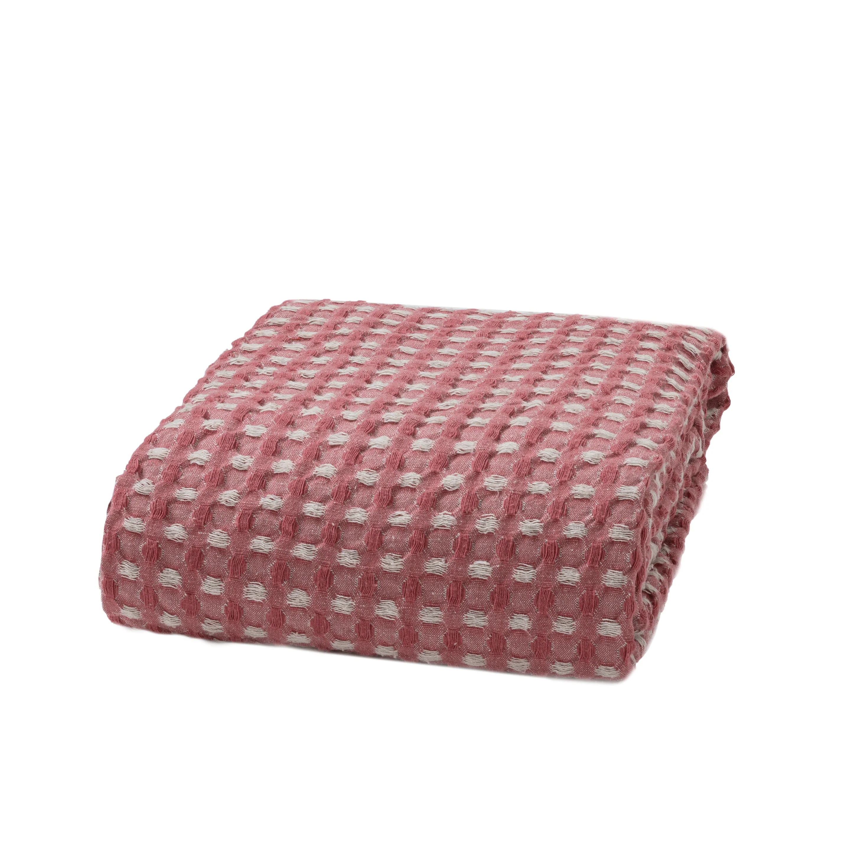 Coperta Nido D'Ape cm 220x240 Tinta Unita Rose