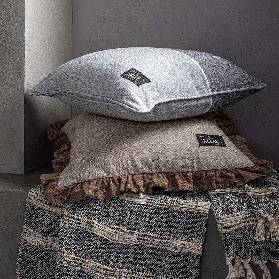 Cuscino Tinto In Filo 40x40 cm Edward Grey - Image 2