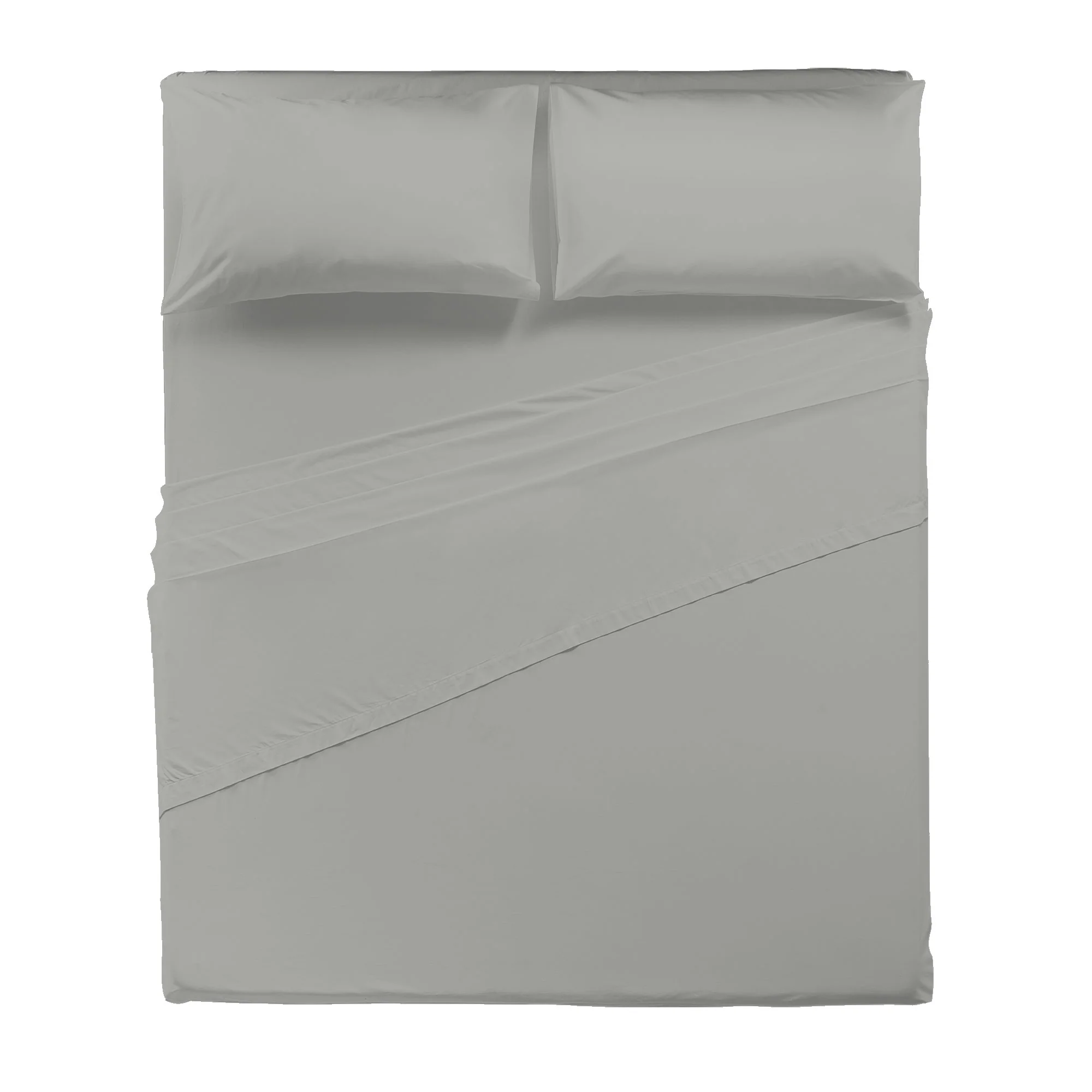 Di Maestro Completo Letto Percalle 200  Matrimoniale Tinta Unita Pearl - Image 2
