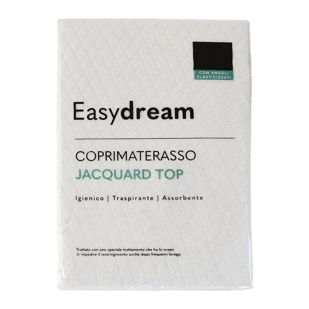 EasyDream Coprimaterasso Matrimoniale 180x200 in Spugna Jacquard Top Tinta Unita Optical White - Image 2