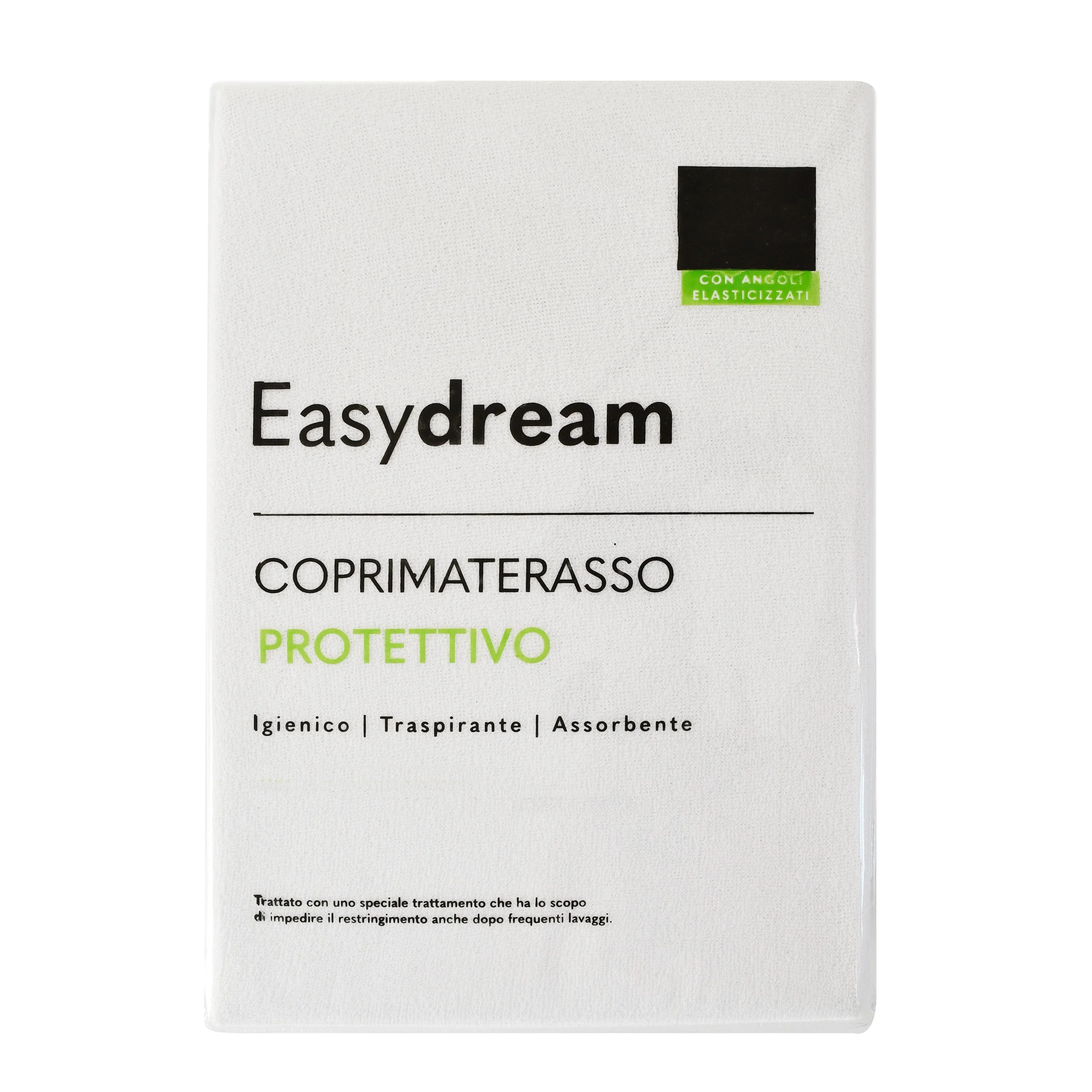 EasyDream Coprimaterasso Matrimoniale 180x200 Protettivo in Spugna Tinta Unita Optical White - Image 2