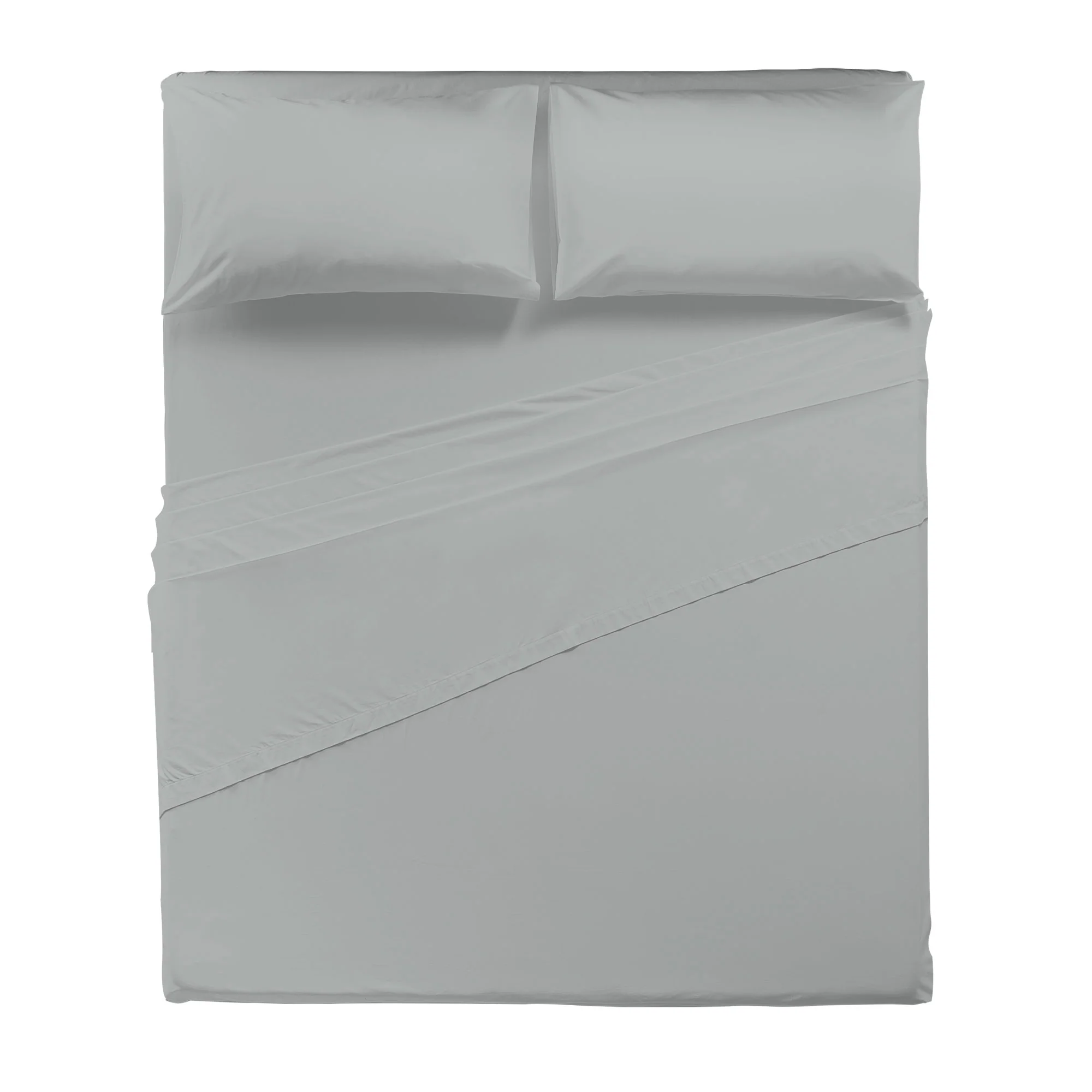 Happidea Completo Letto Matrimoniale in Cotone Tinta Unita Pearl - Image 3