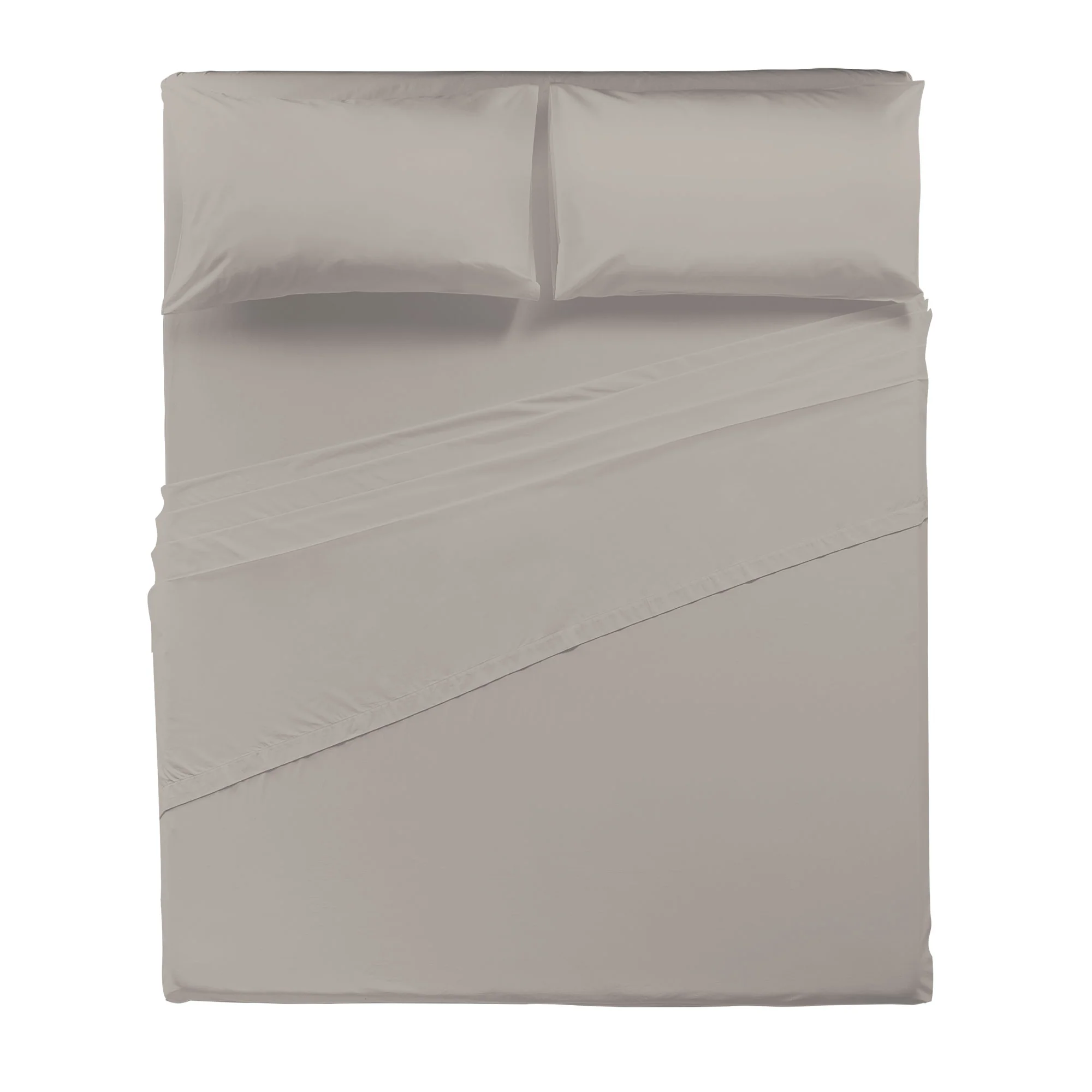 Happidea Completo Letto Matrimoniale in Cotone Tinta Unita Sabbia - Image 3