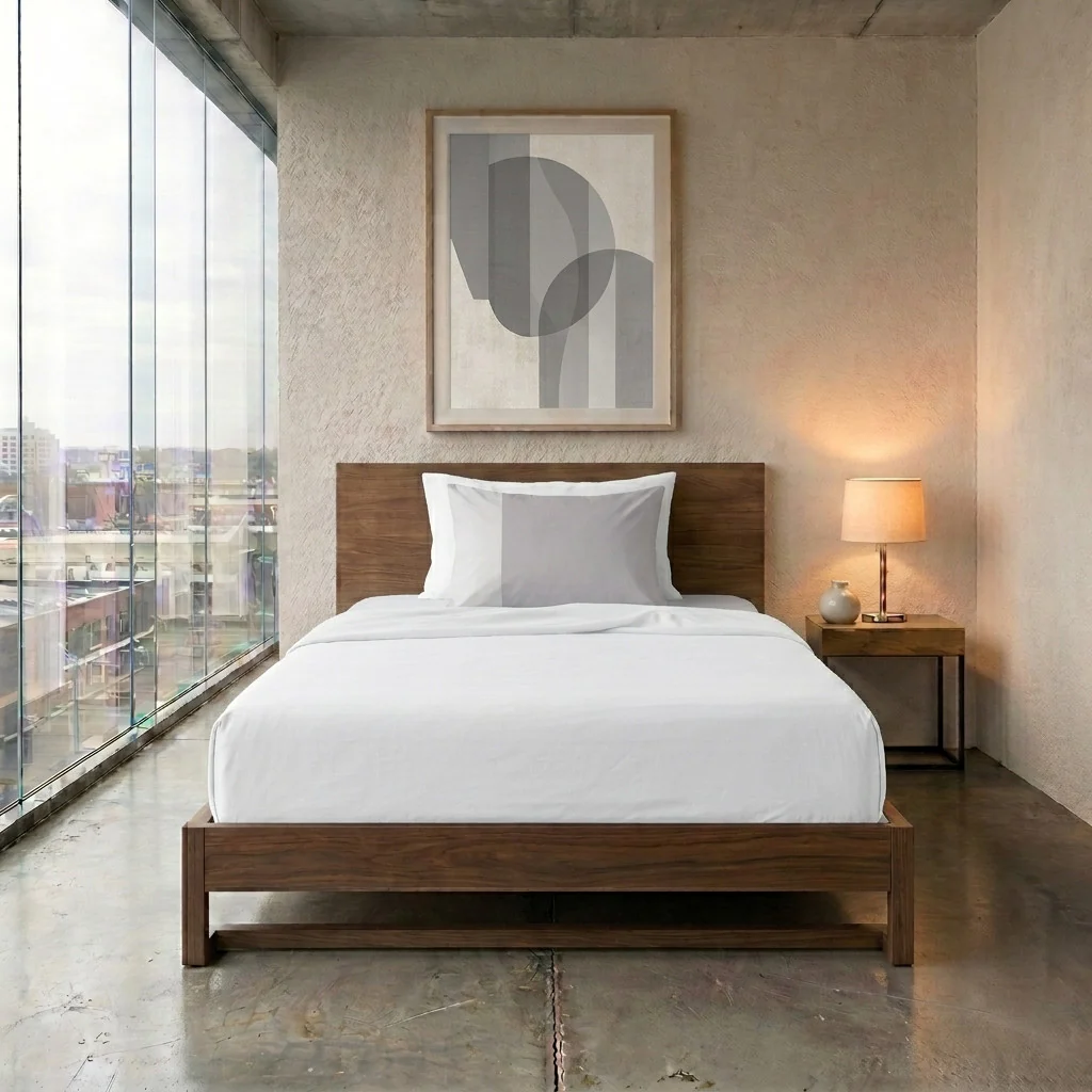 Happidea Completo Letto Piazza e Mezza in Cotone Bicolore Bianco/Perla