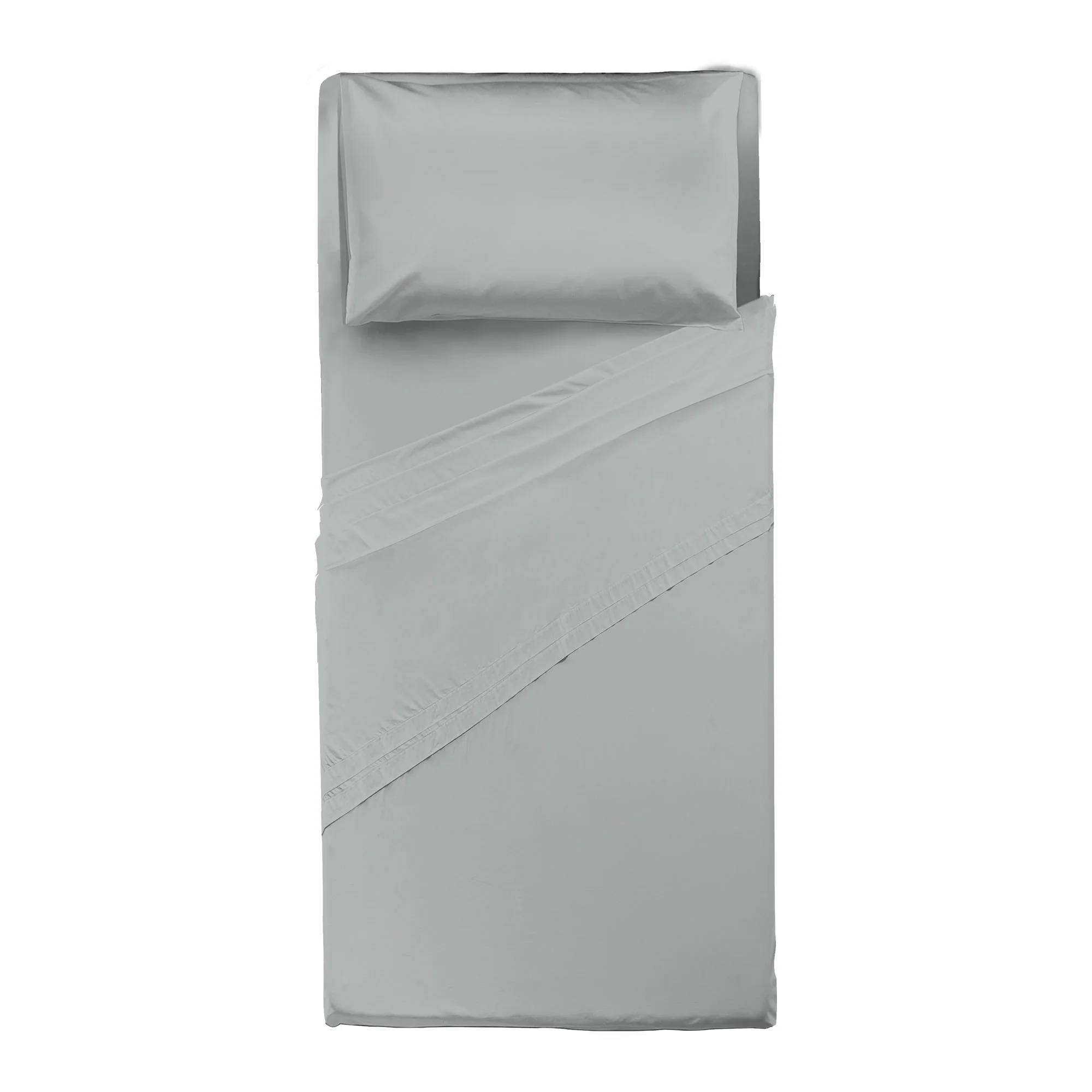 Happidea Completo Letto Singolo in Cotone Tinta Unita Pearl - Image 2