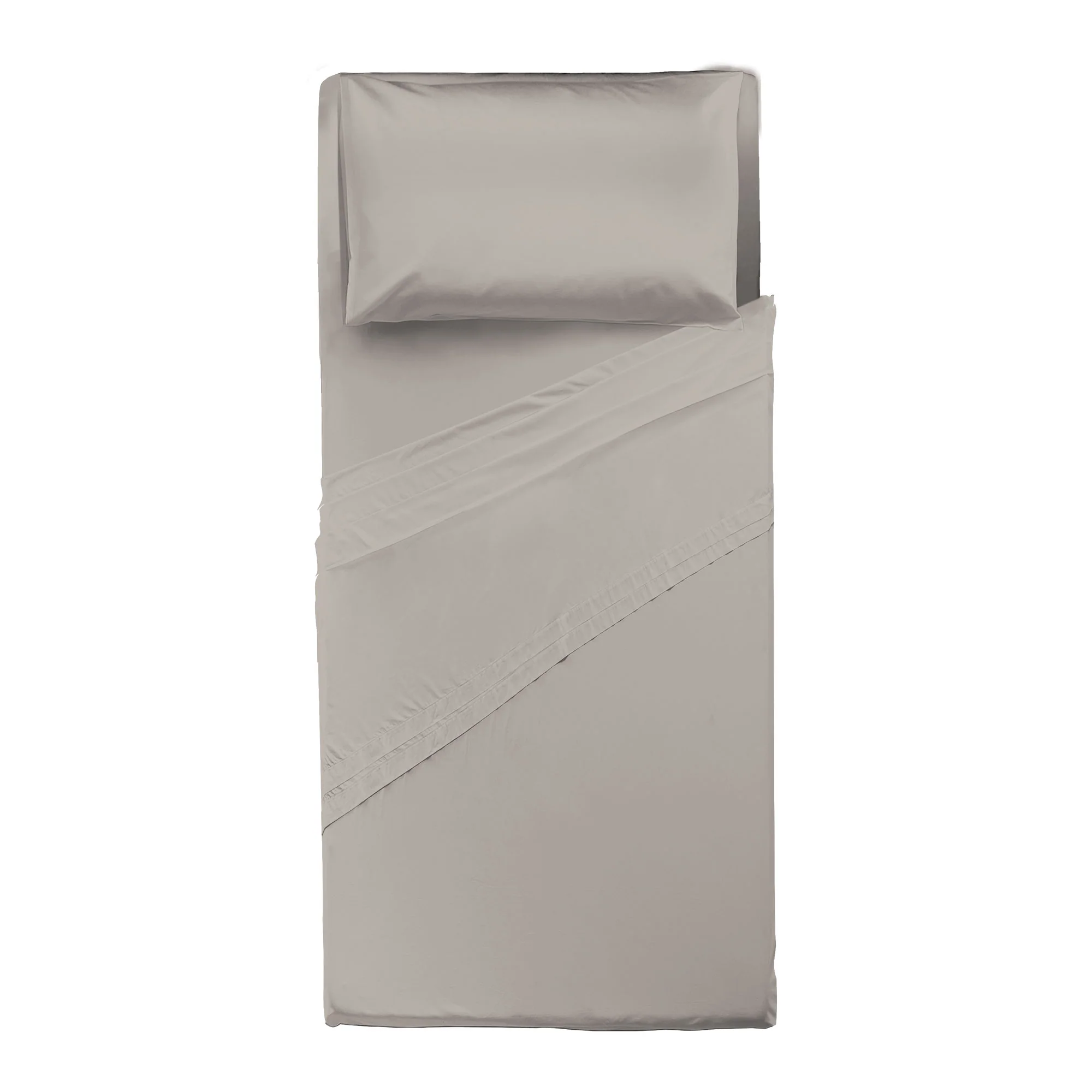 Happidea Completo Letto Singolo in Cotone Tinta Unita Sabbia - Image 2