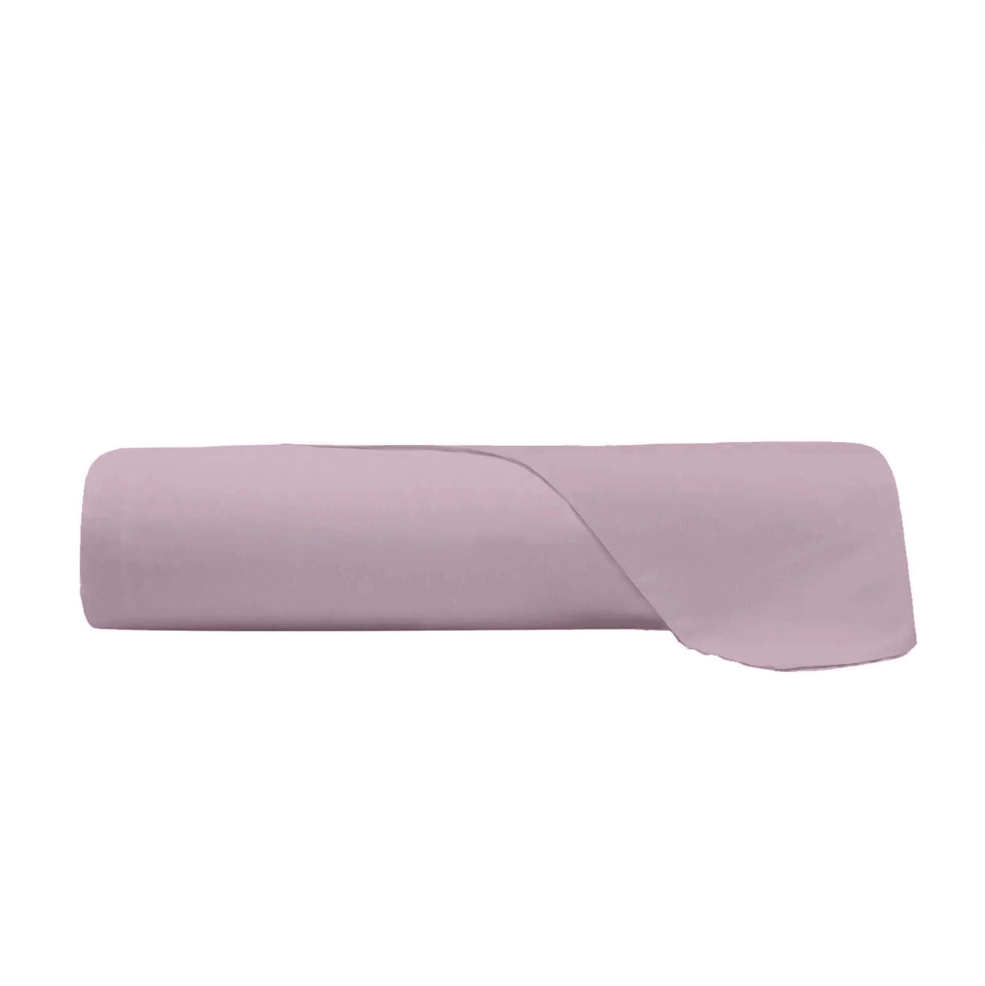Lenzuolo Piano Piazza e Mezza in Cotone Tinta Unita Rosa - Image 2