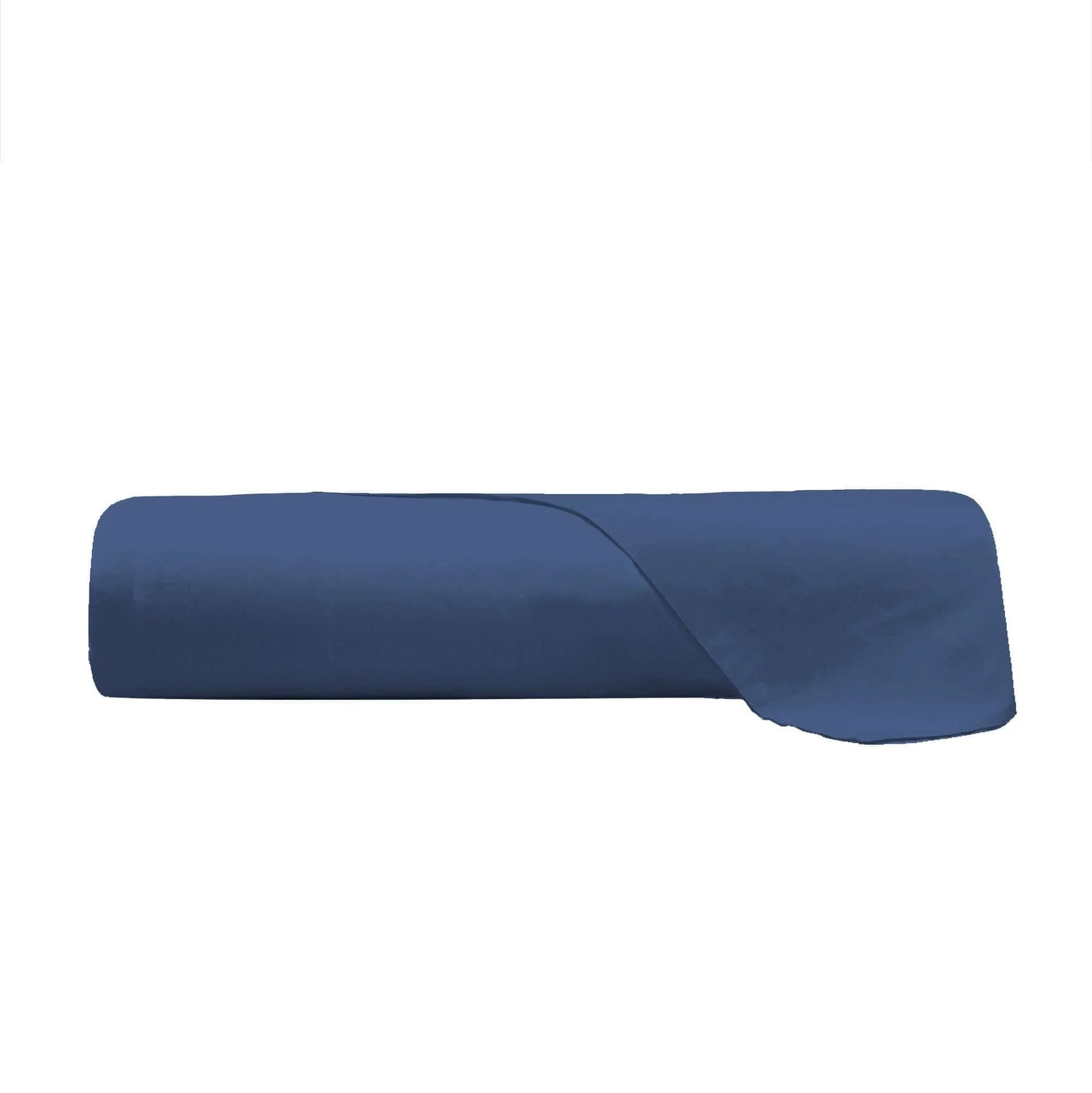 Lenzuolo Piano Singolo in Cotone Tinta Unita Blu - Image 2