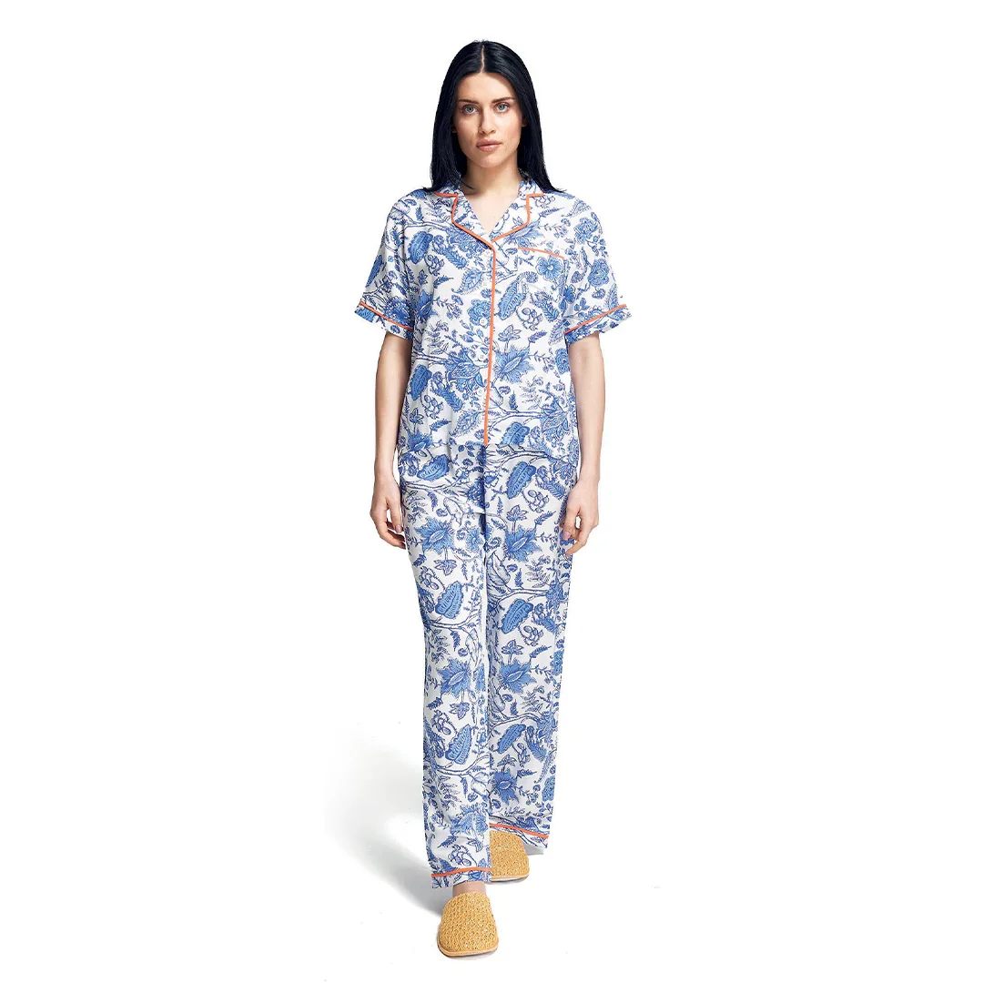 Pigiama Lungo da Donna Amalfi Coast Donna Atrani Orange - Image 2
