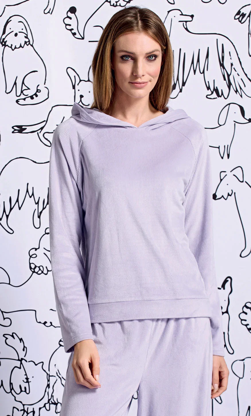 Pigiama Lungo Donna Artemia Lilac - Image 2