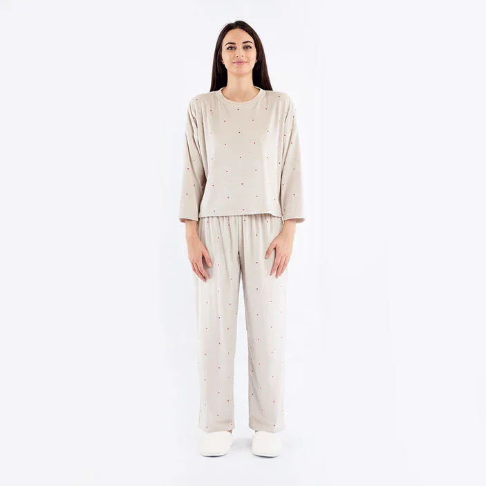 Pigiama Lungo Donna Bertilla Ivory