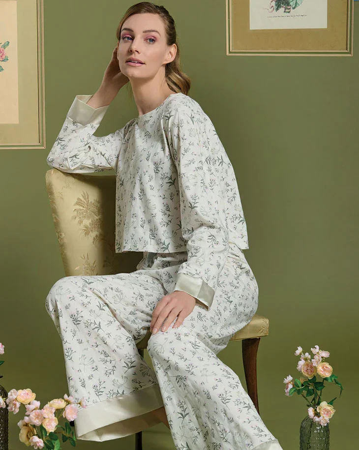 Pigiama Lungo Donna Nikol Lavander