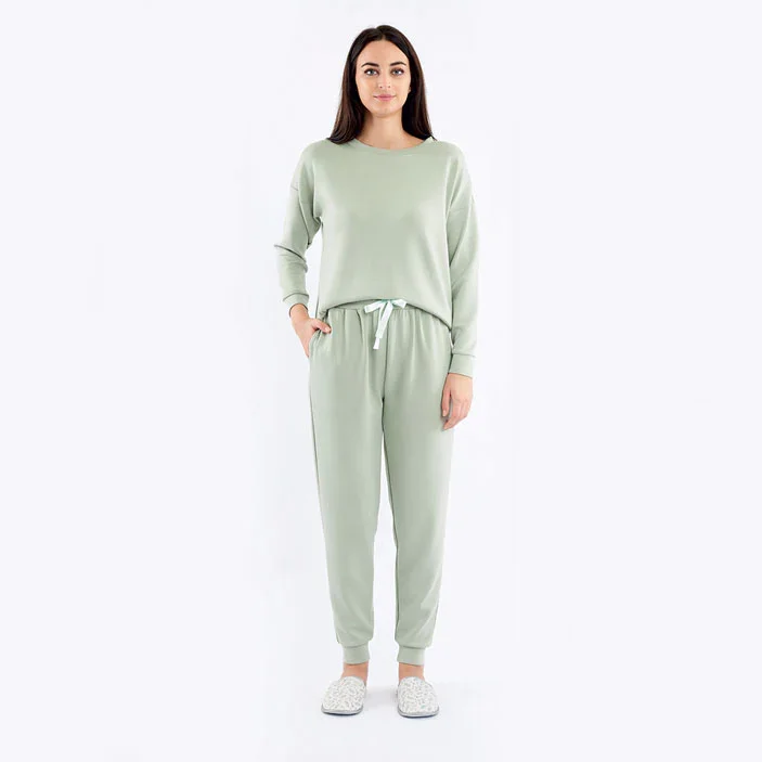 Pigiama Lungo Donna Sabina Light Verde - Image 2