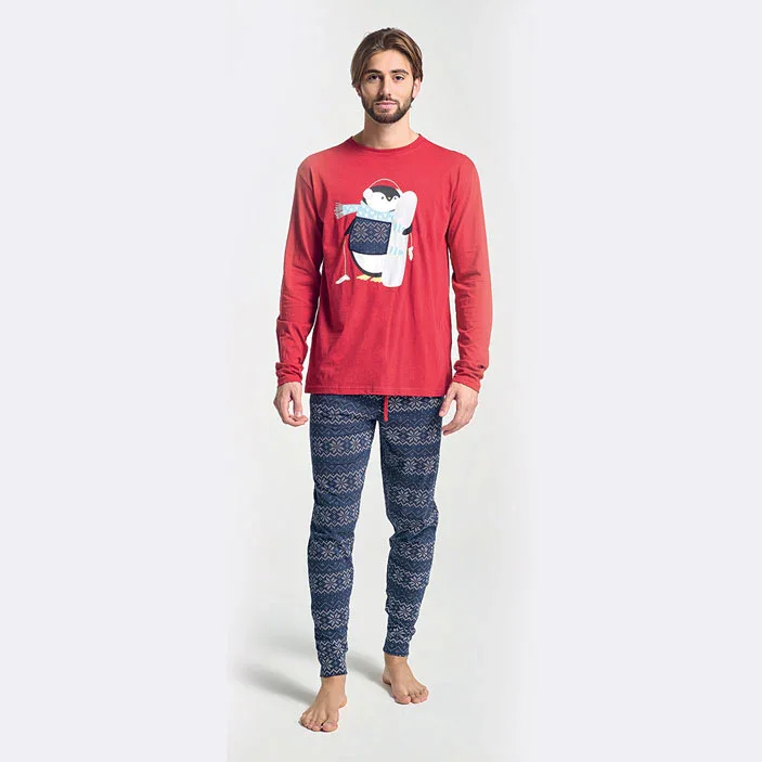 Pigiama Lungo Uomo Albano Rosso