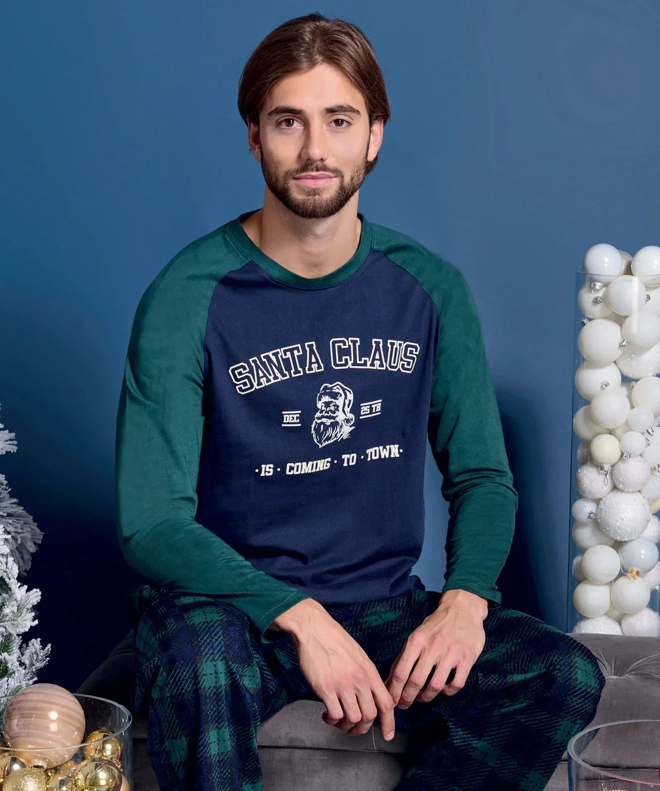 Pigiama Lungo Uomo Artes Blue - Image 2